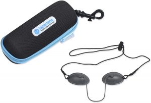 LazerLenz Eye Shields and casing overhead view