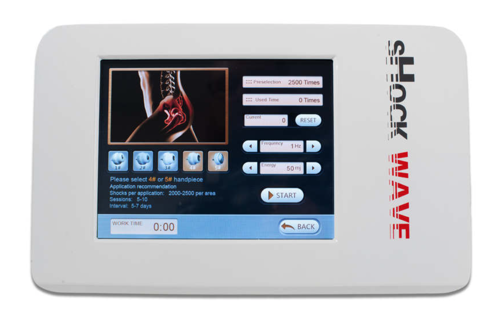 Cenmade New Radial Shockwave Therapy screen front display