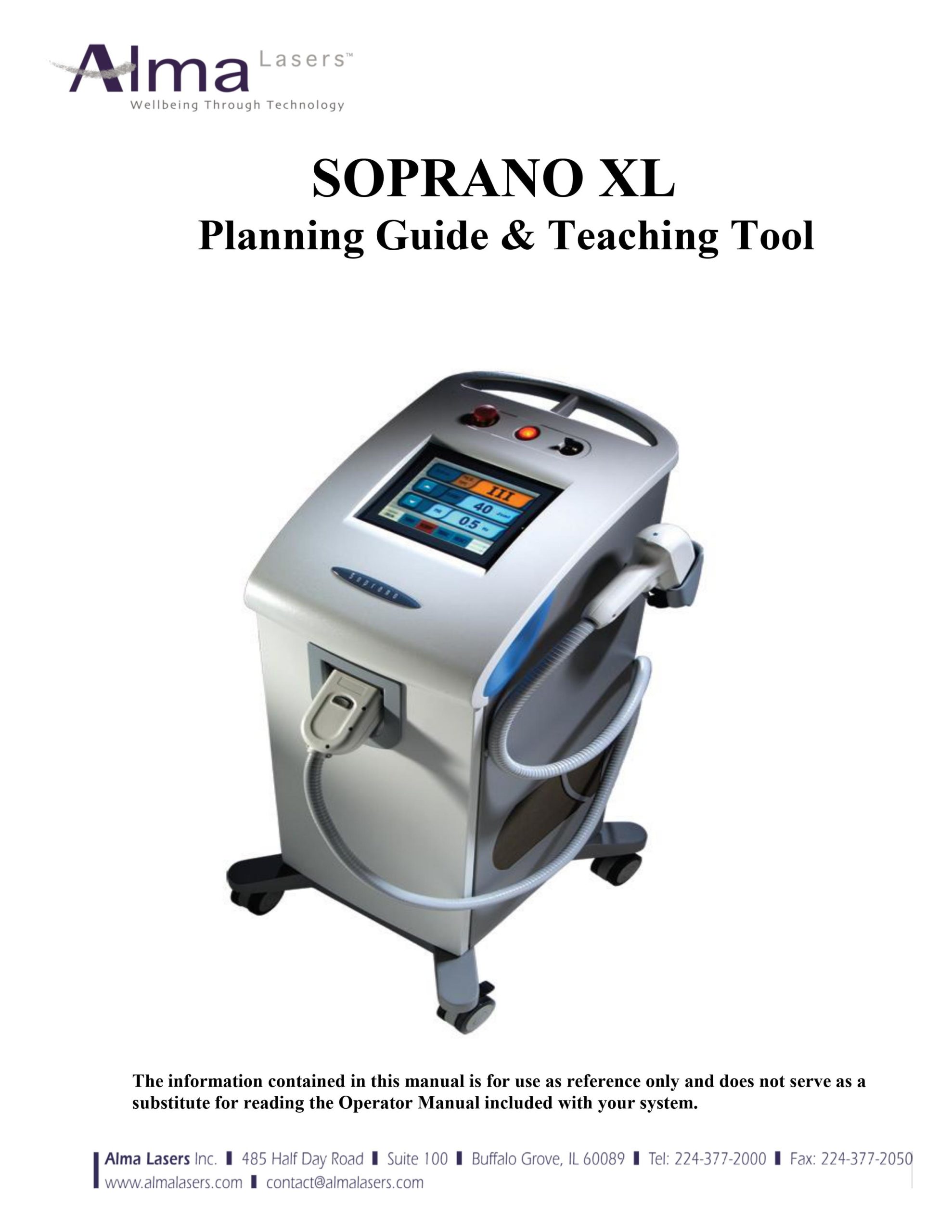 Alma Soprano XL User Manual, Planning Guide & Quick Reference - PDF Download - Image 3