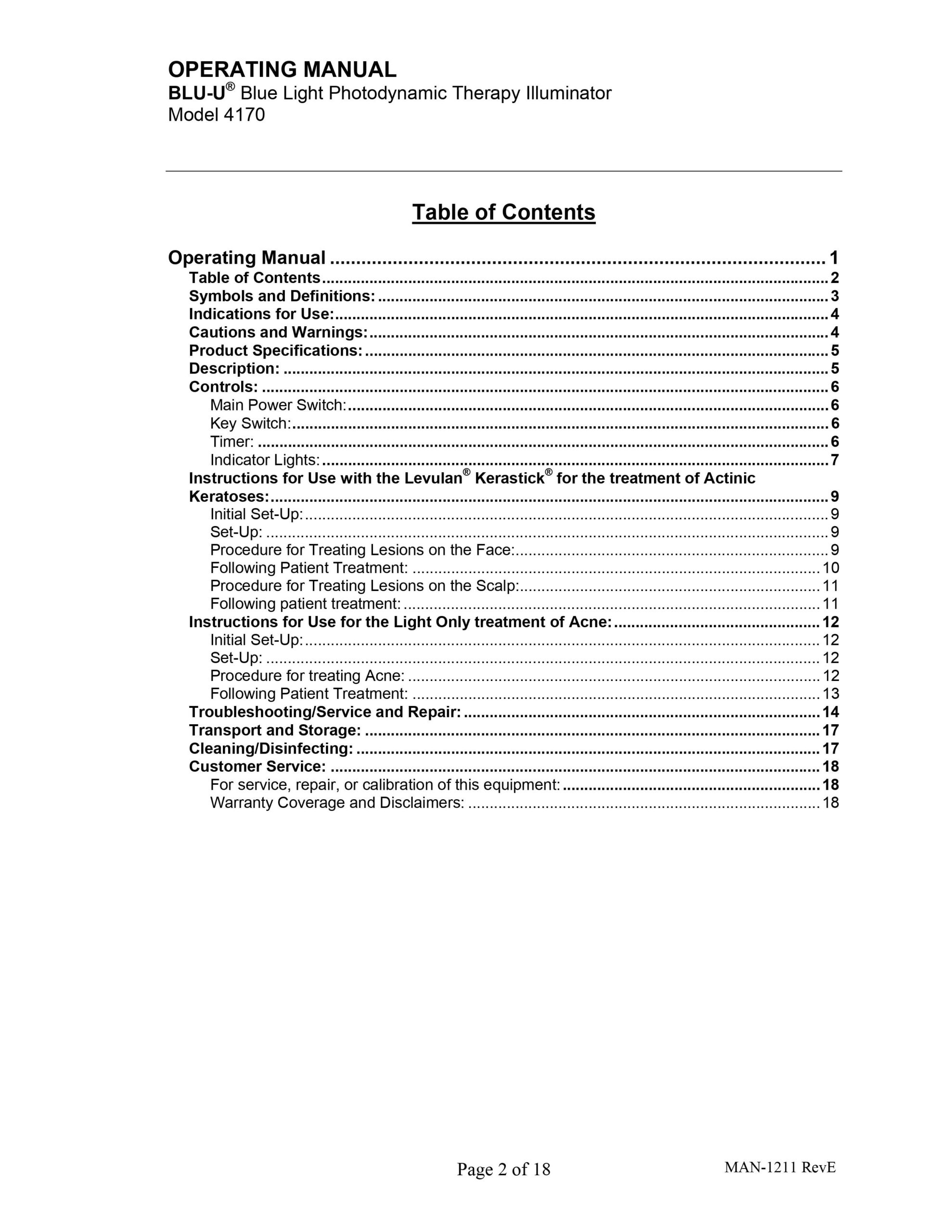 BLU-U User Operator Manual, Installation Manual & TroubleShooting Chart - PDF Download - Image 2