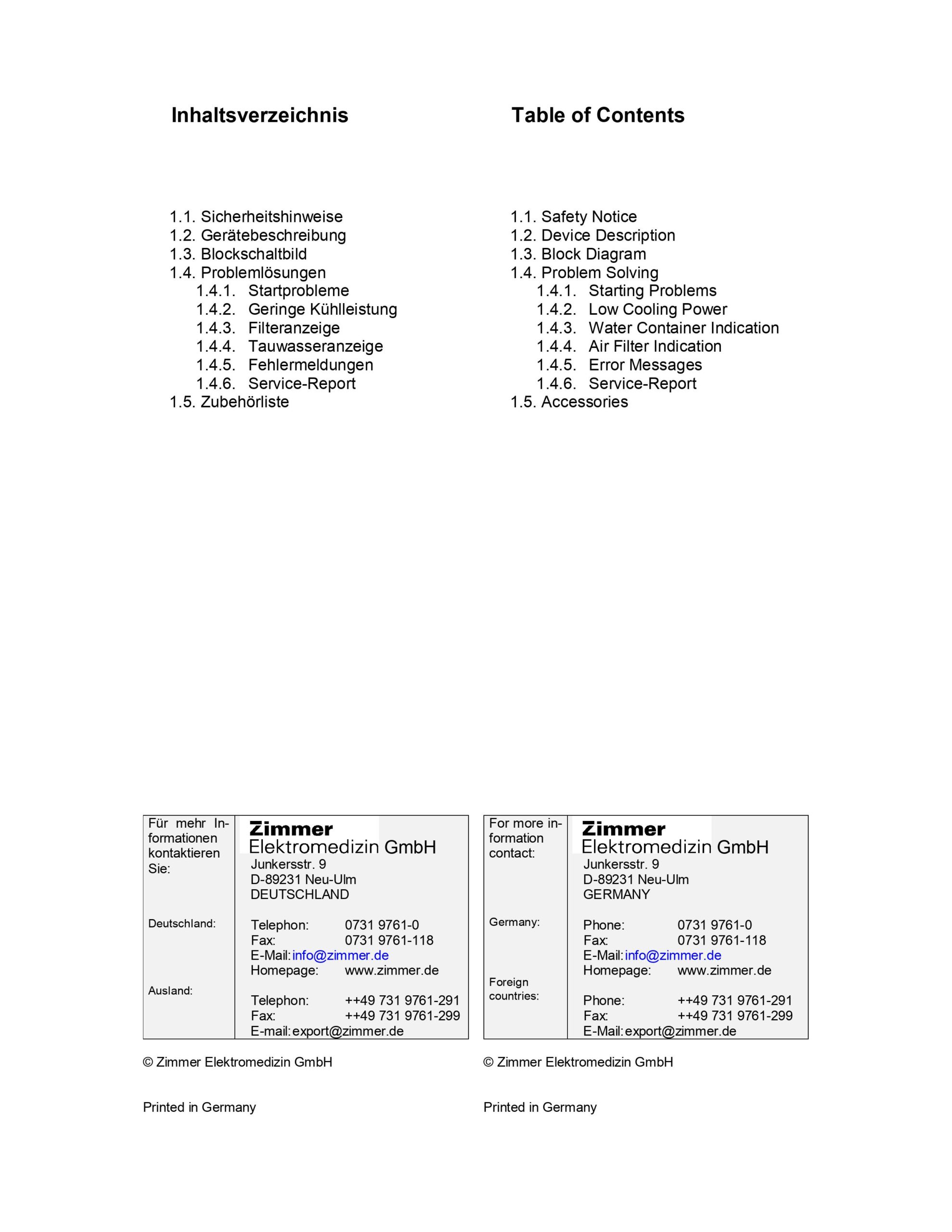 Zimmer Cryo 5 User Service Manual - PDF Download - Image 2