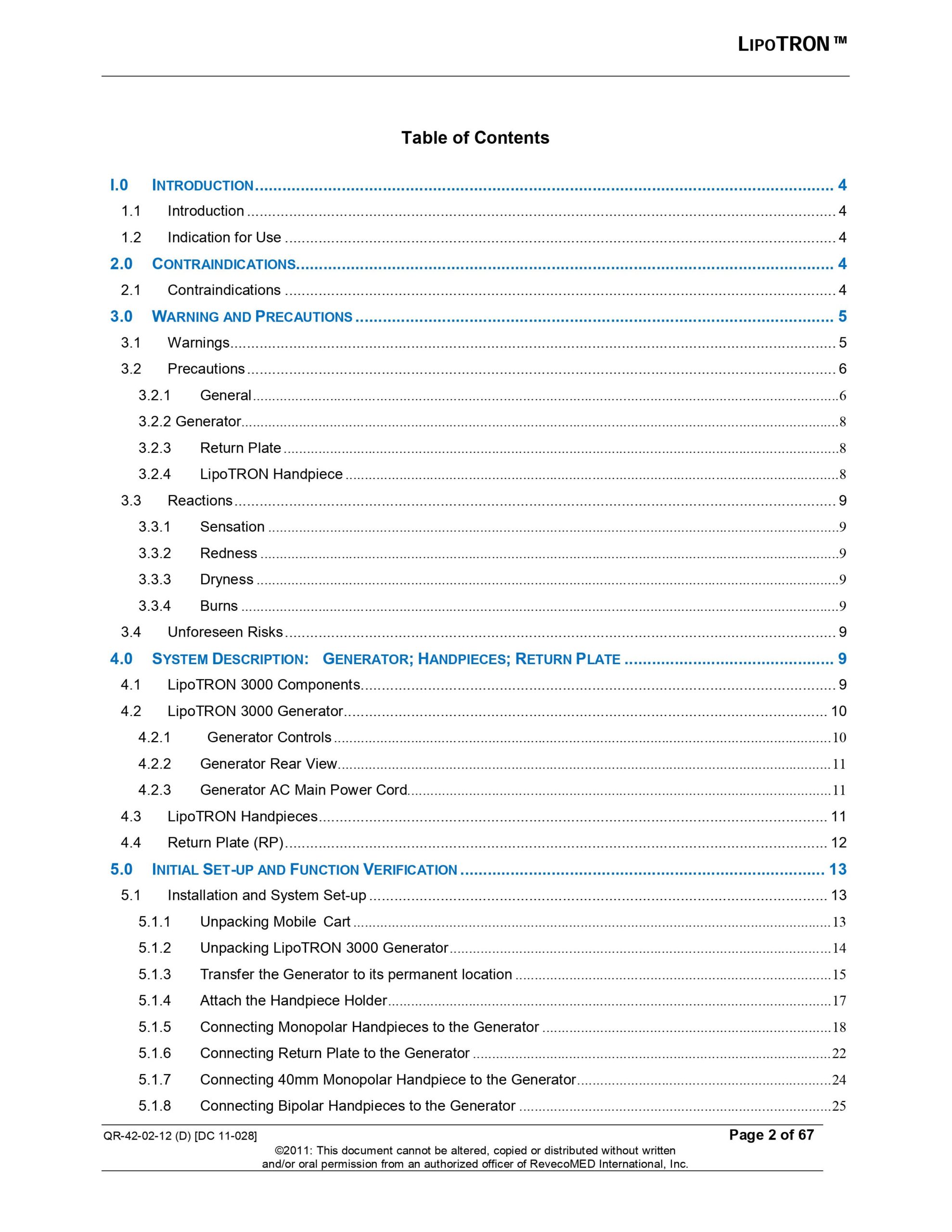 RecovoMed LipoTRON 3000 User Manual - PDF Download - Image 2