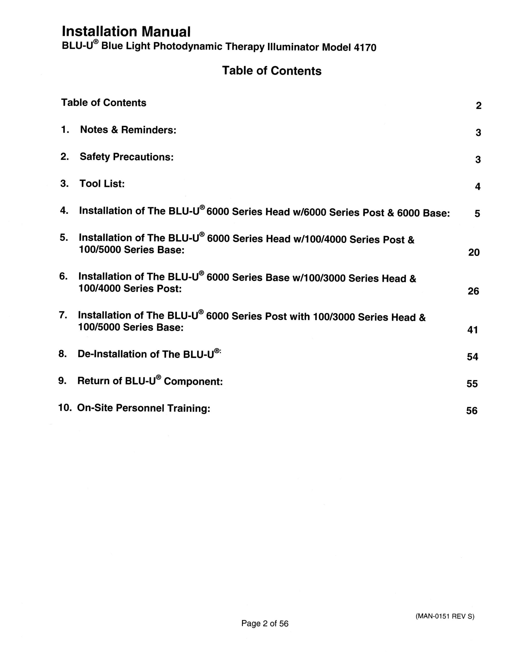 BLU-U User Operator Manual, Installation Manual & TroubleShooting Chart - PDF Download - Image 4