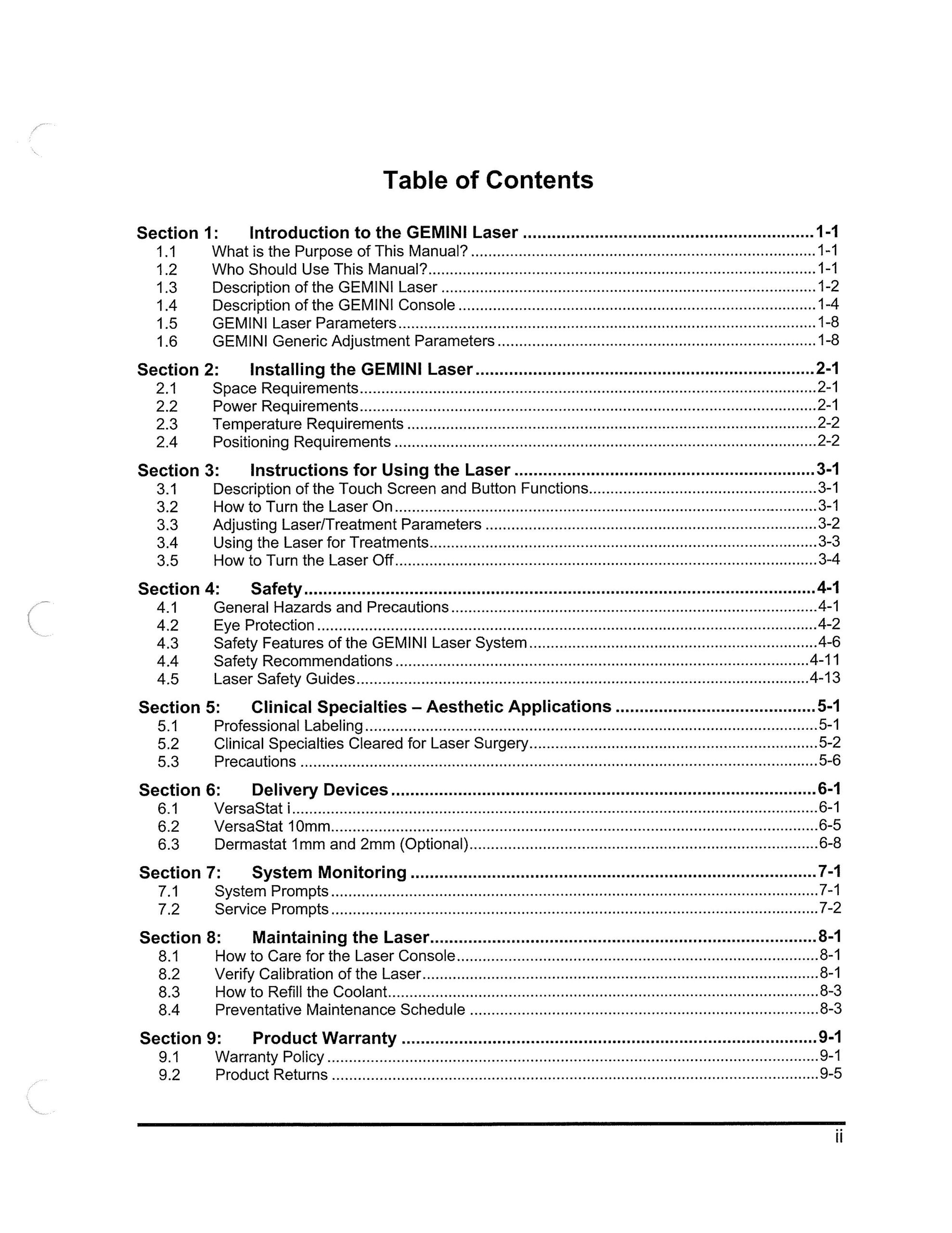 Laserscope Gemini User Manual & Treatment Parameters - PDF Download - Image 2