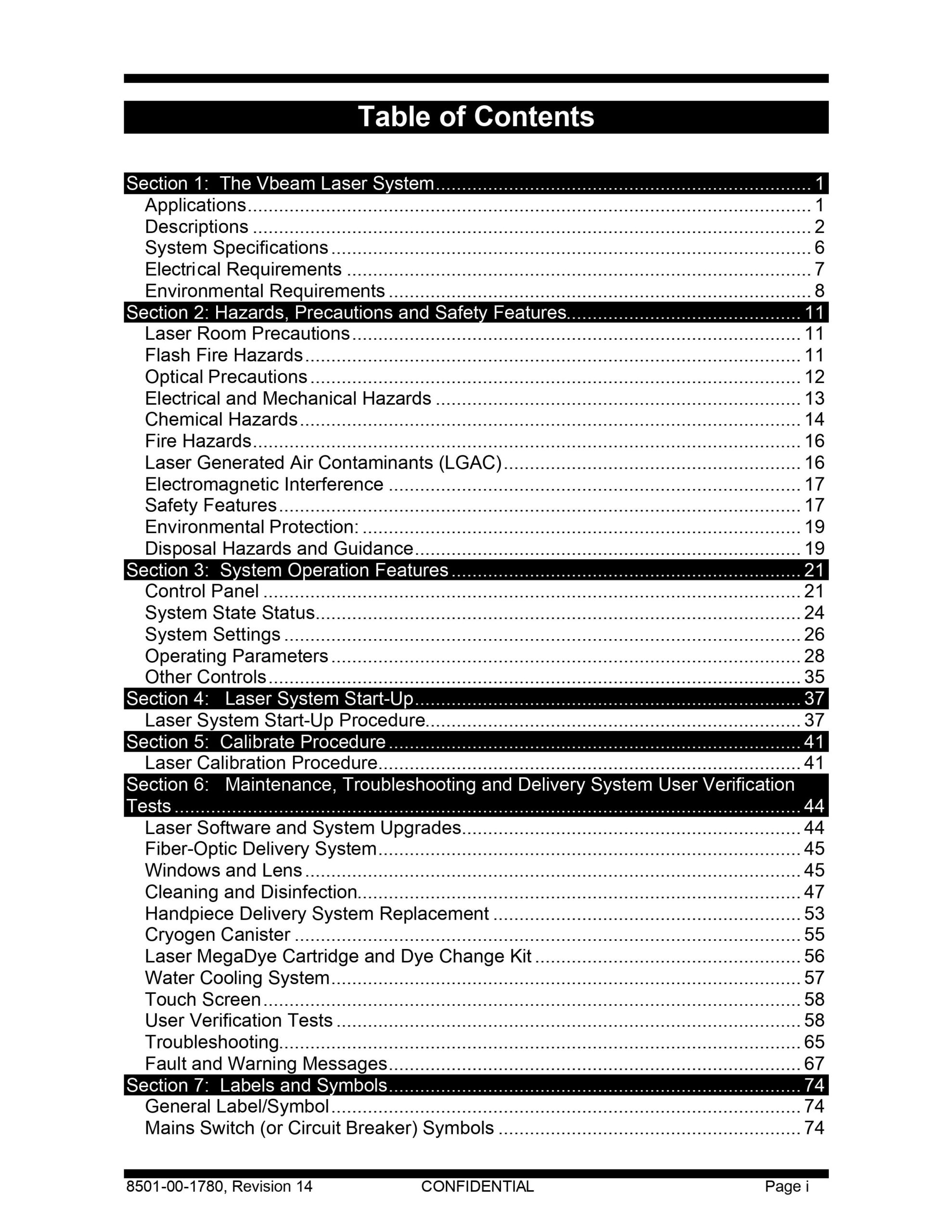 Candela VBeam Perfecta, Platinum & Aesthetica User Manual & Treatment Parameters - PDF Download - Image 2
