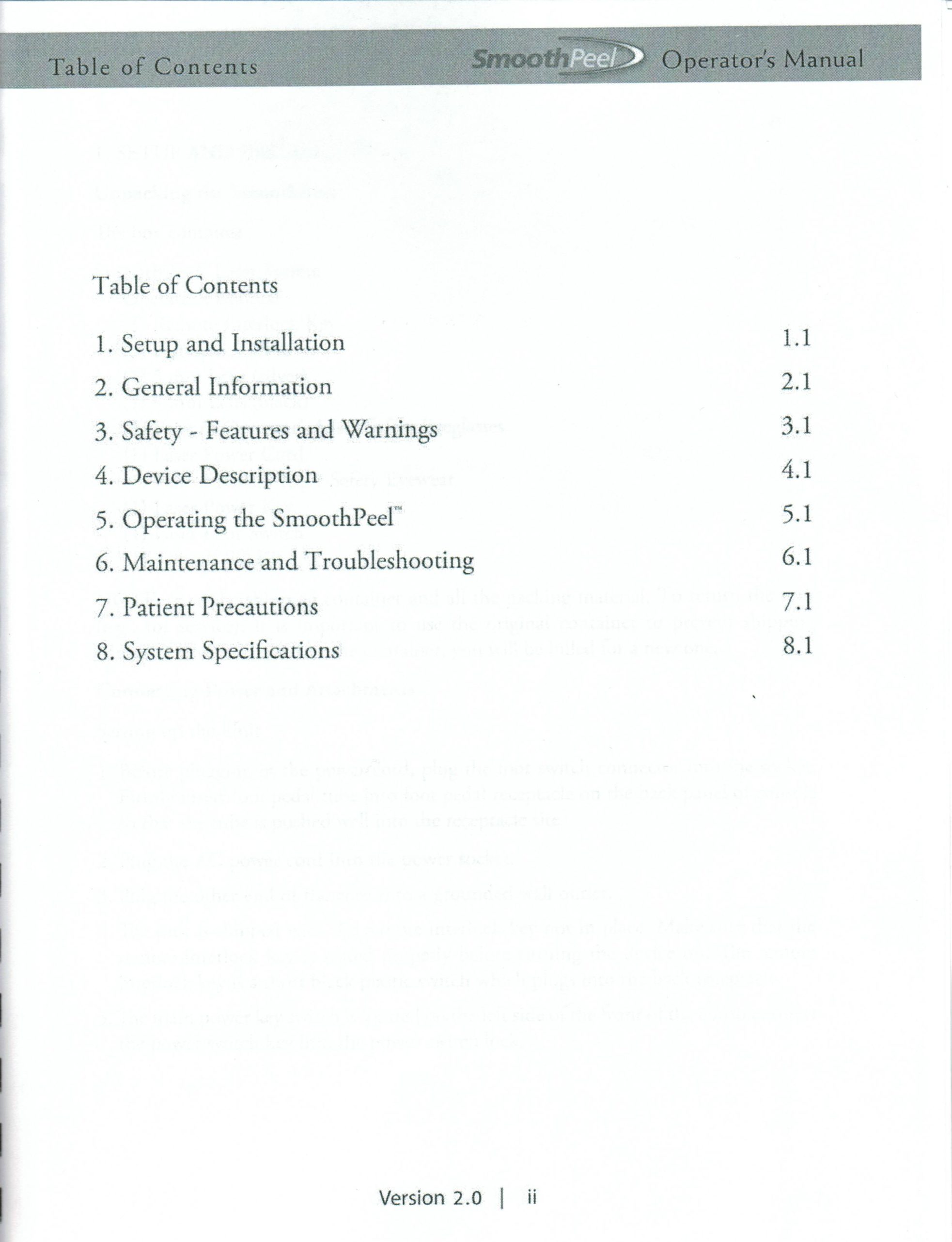 Candela SmoothPeel User Manual - PDF Download - Image 2