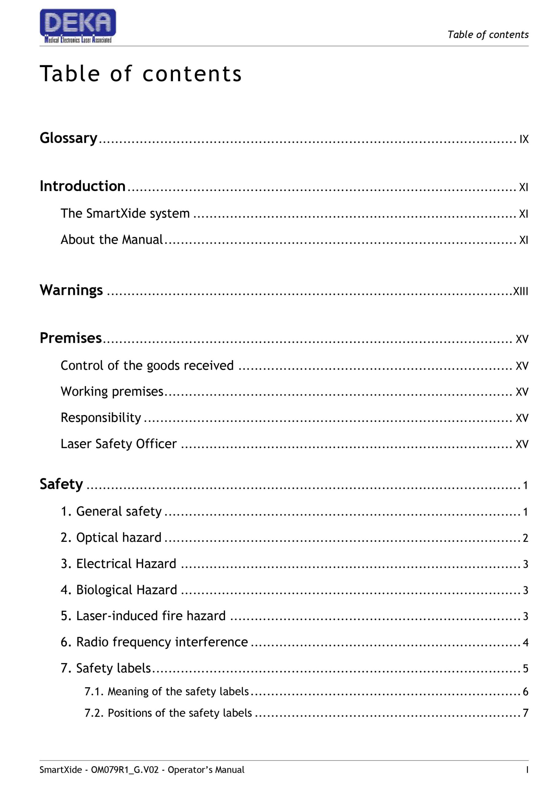 Deka Smartxide DOT User Operator Manual & Clinical Guide - PDF Download - Image 2