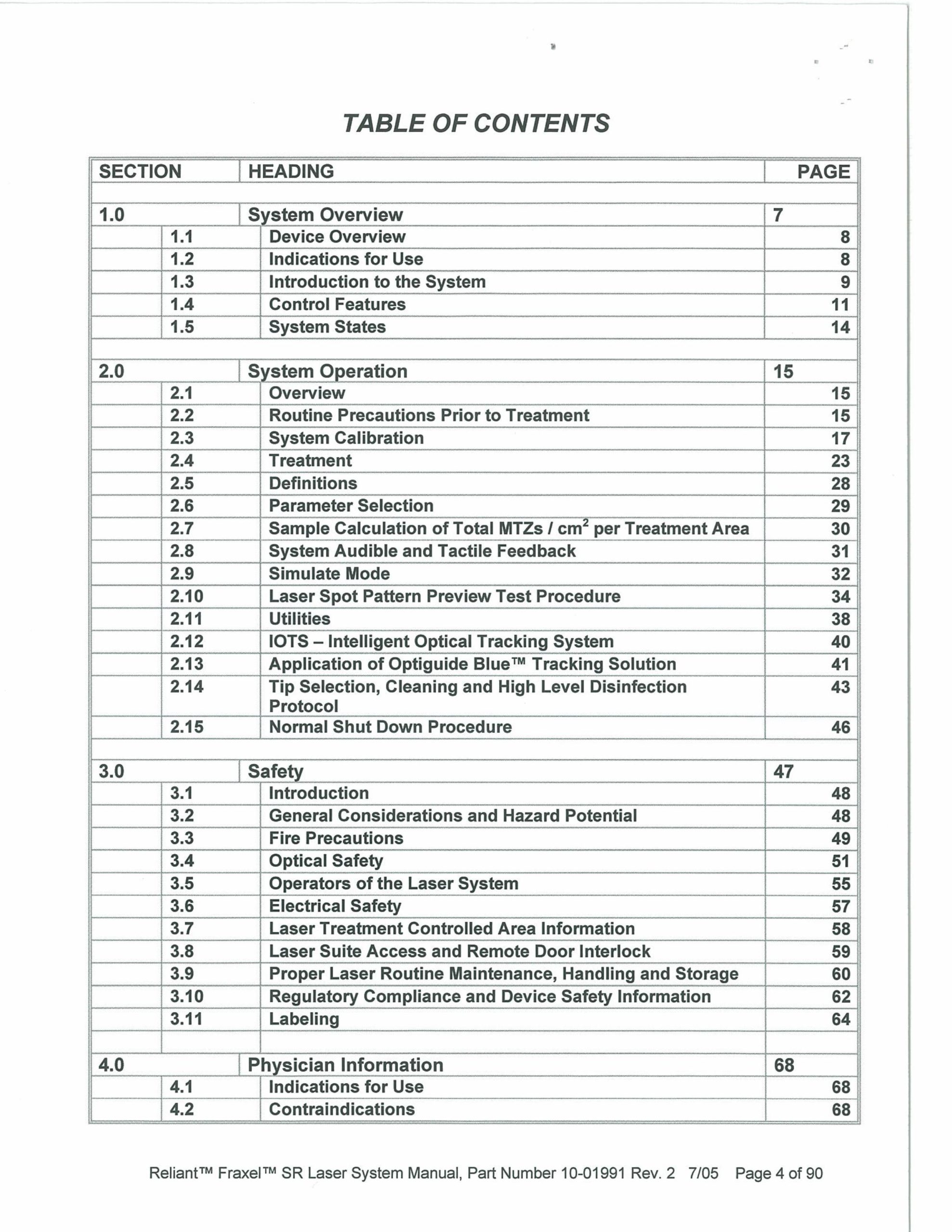 Fraxel 750 User Manual - PDF Download - Image 2