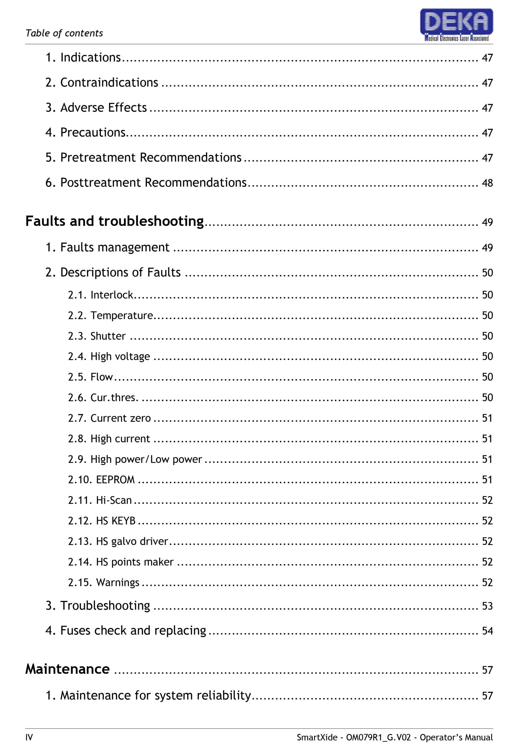 Deka Smartxide DOT User Operator Manual & Clinical Guide - PDF Download - Image 5