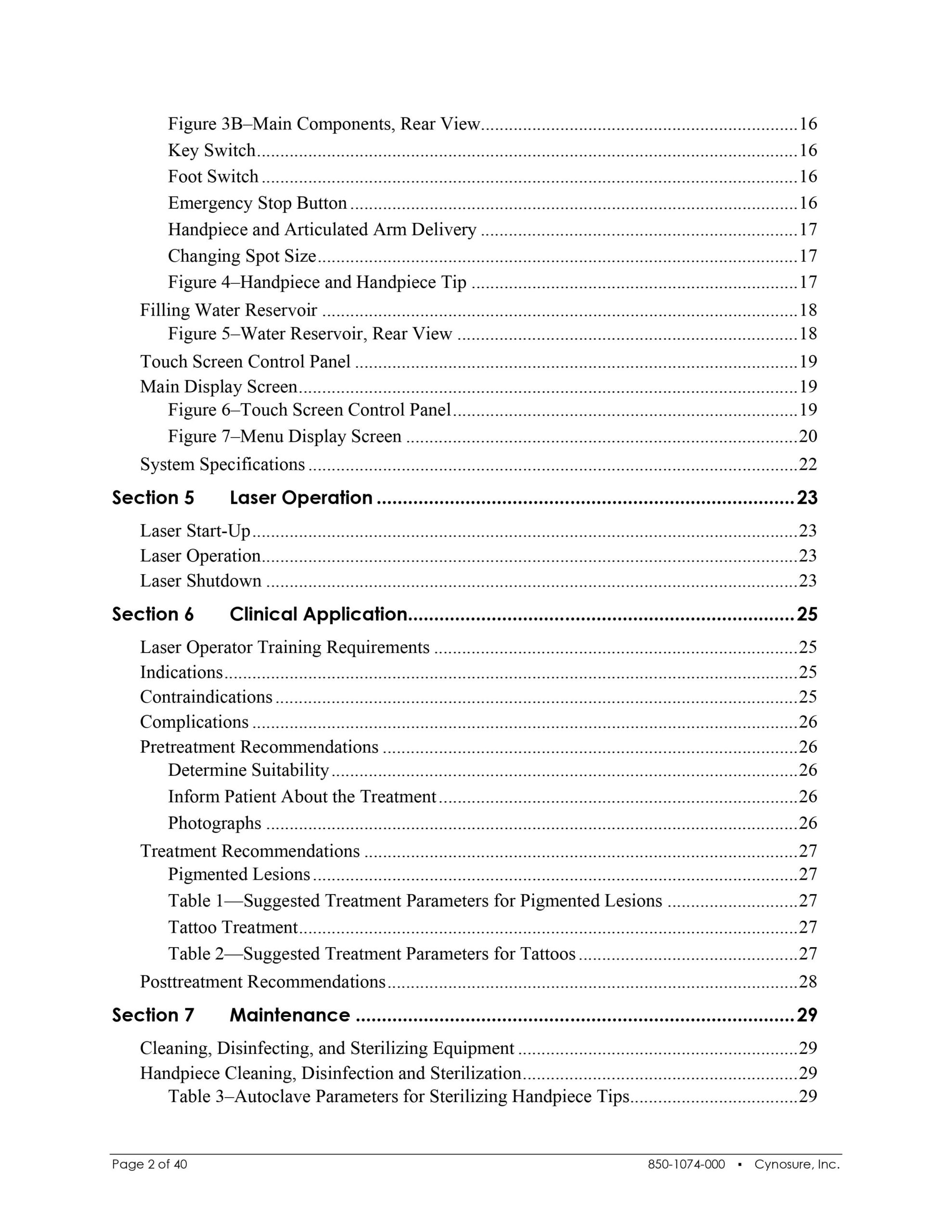 Cynosure Affinity QS User Manual - PDF Download - Image 3