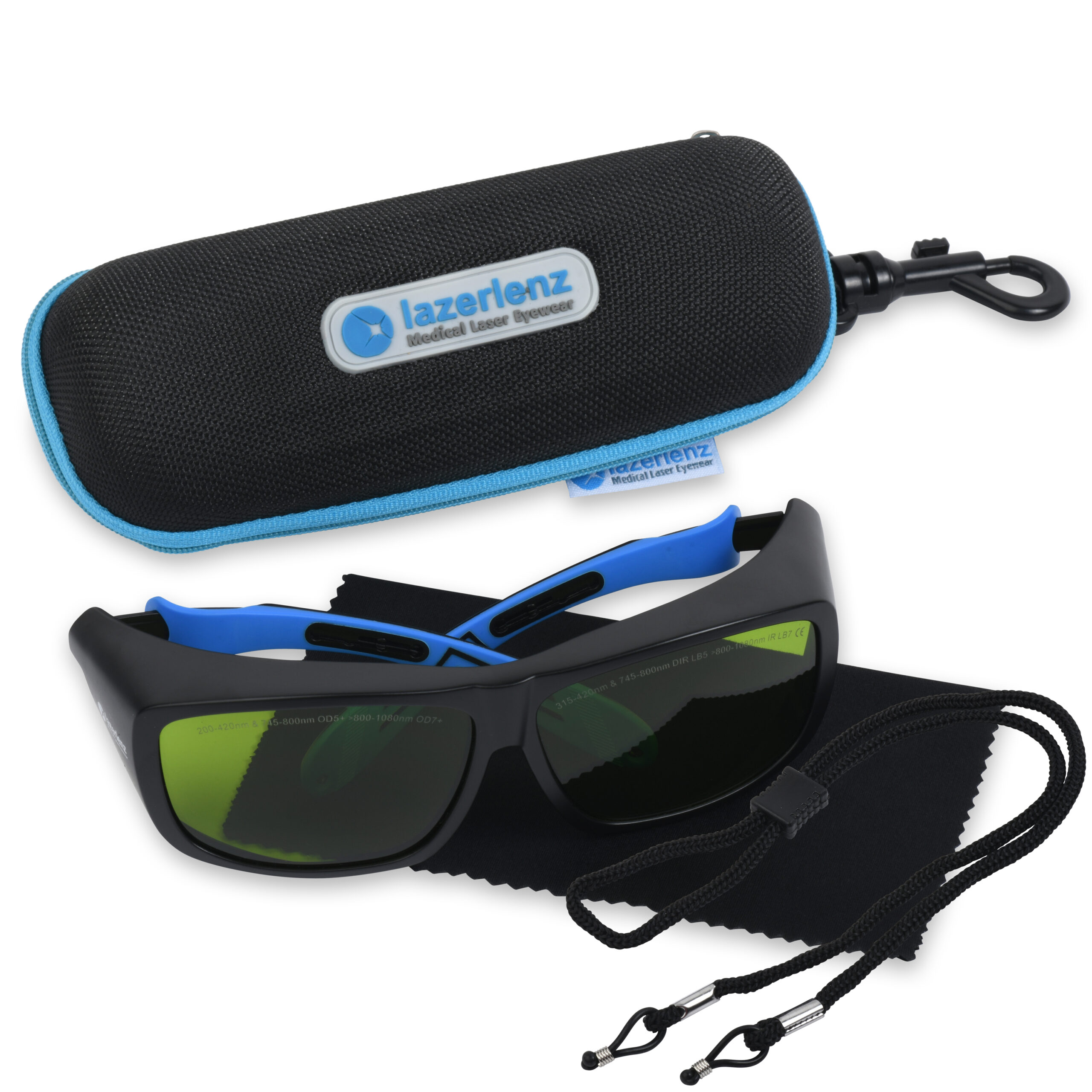 LazerLenz Premium Laser Goggles Multi Wavelength full set with protective case and accessories