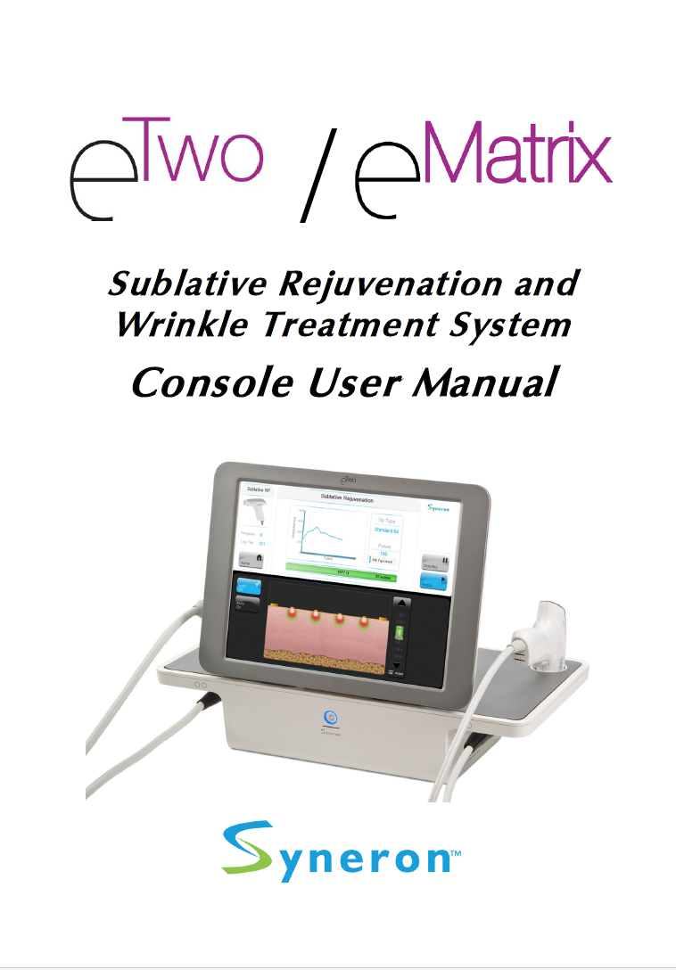Syneron eTwo / eMatrix, Sublative Handpiece & Sublime Handpiece User Manuals - PDF Download - Image 2
