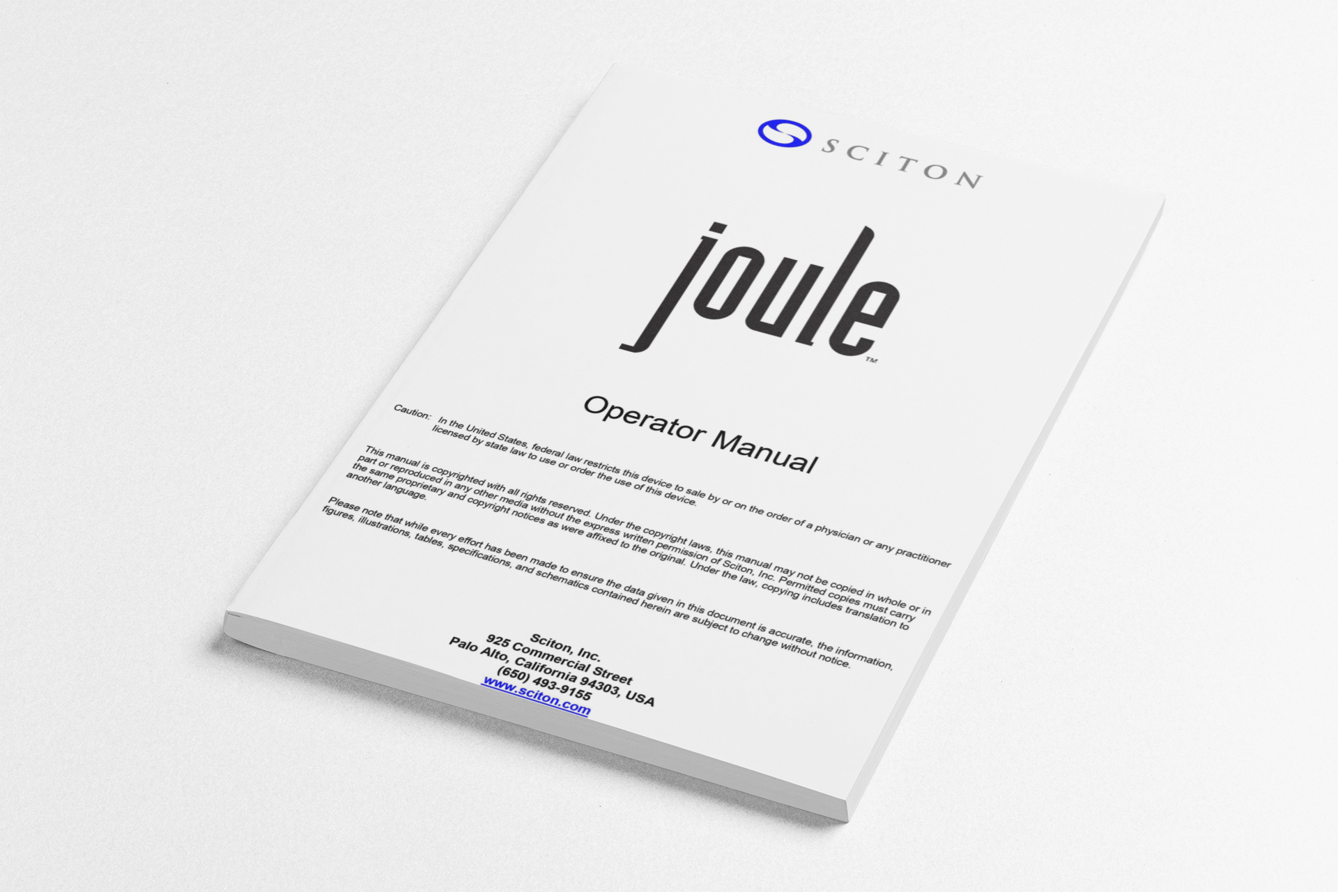Sciton Joule User Manual - PDF Download