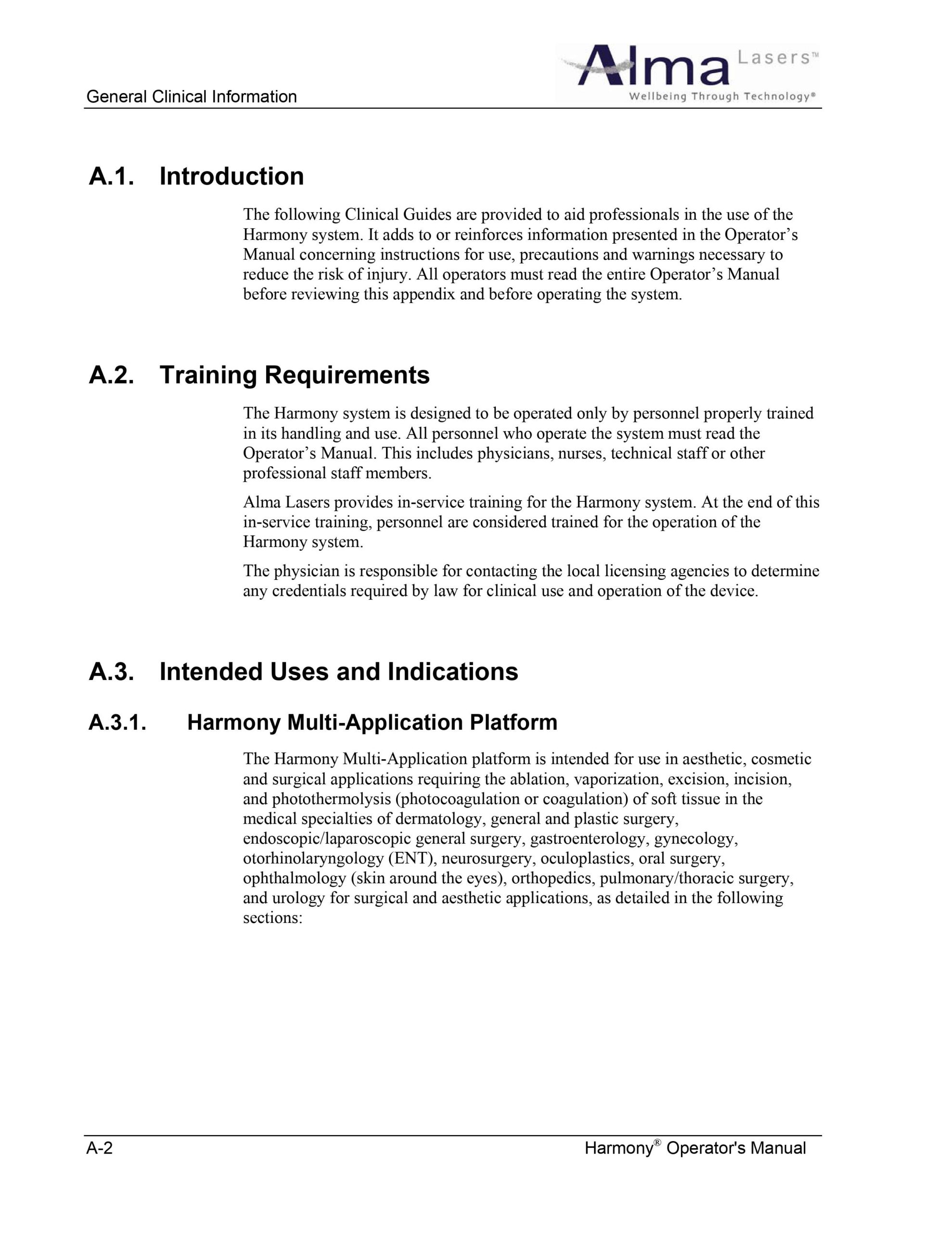 Alma Harmony Elite User Manual & Reference Guide - PDF Download - Image 3