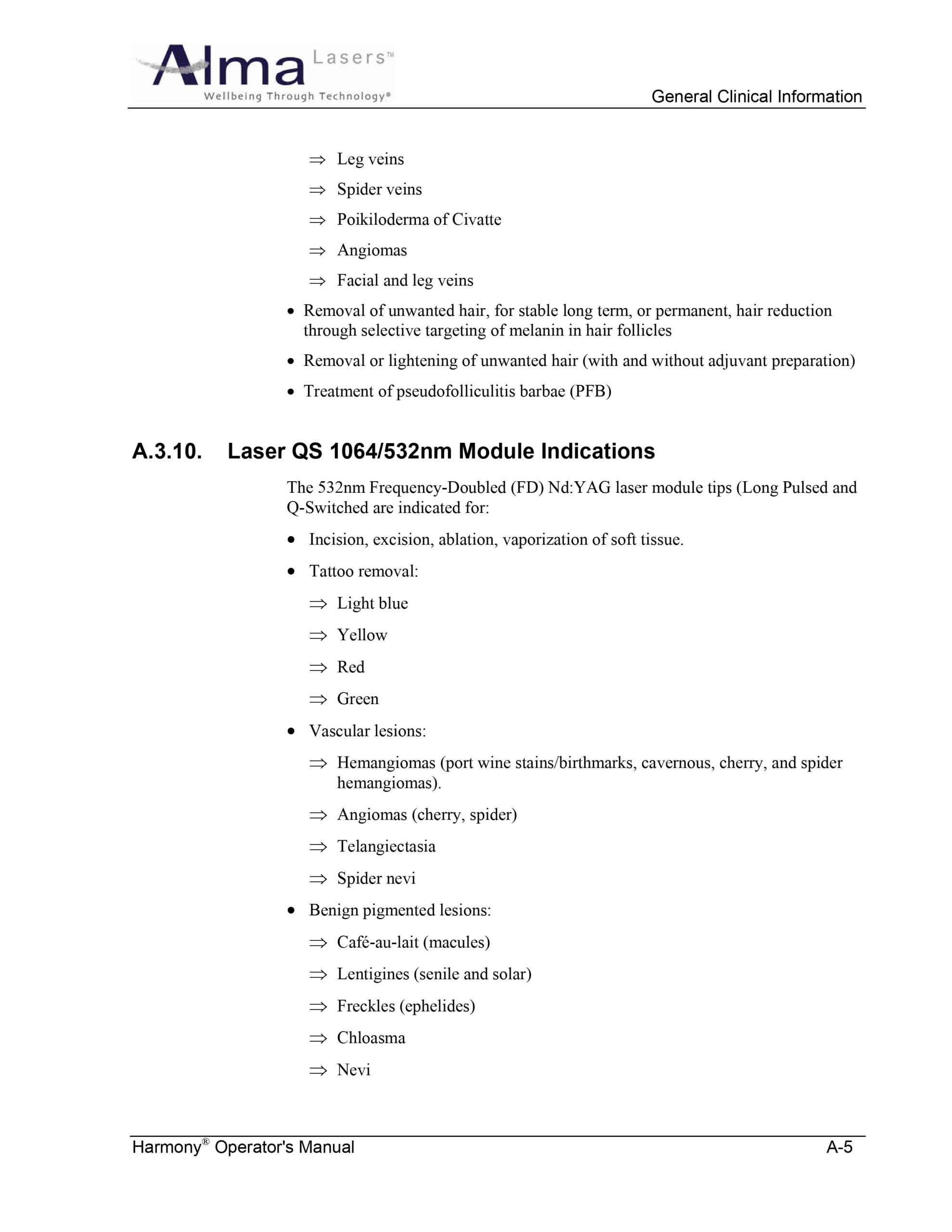 Alma Harmony Elite User Manual & Reference Guide - PDF Download - Image 7