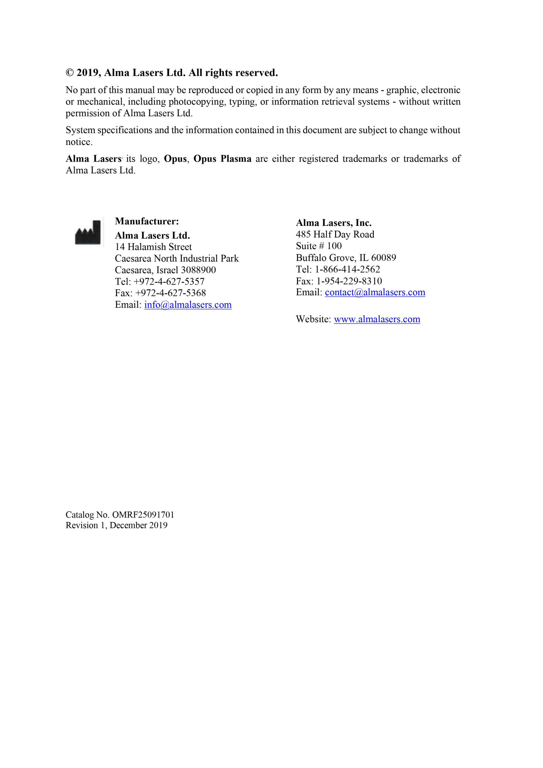 Alma Opus Plasma User Manual - PDF Download - Image 8