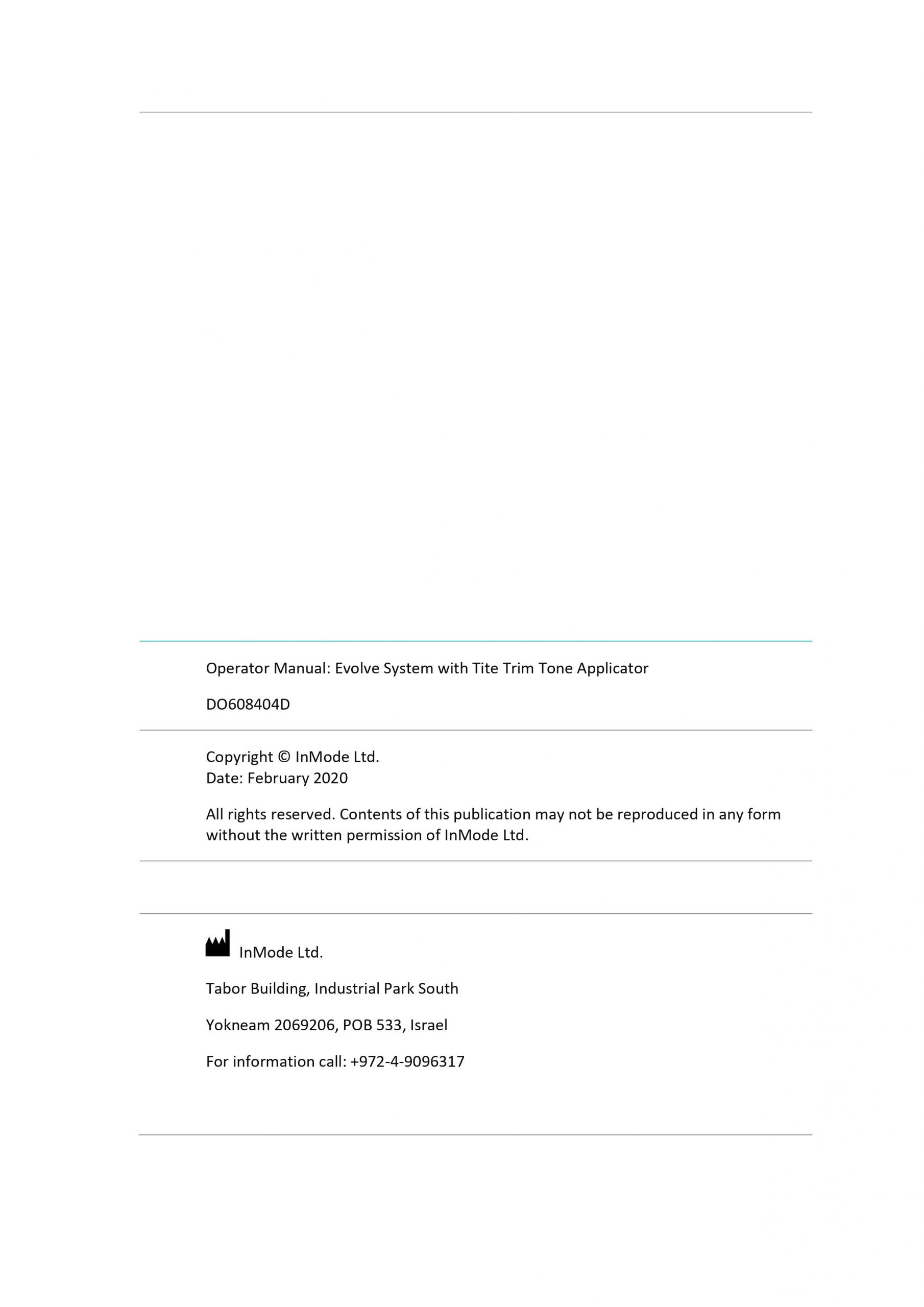InMode Evolve User Manual - PDF Download - Image 6