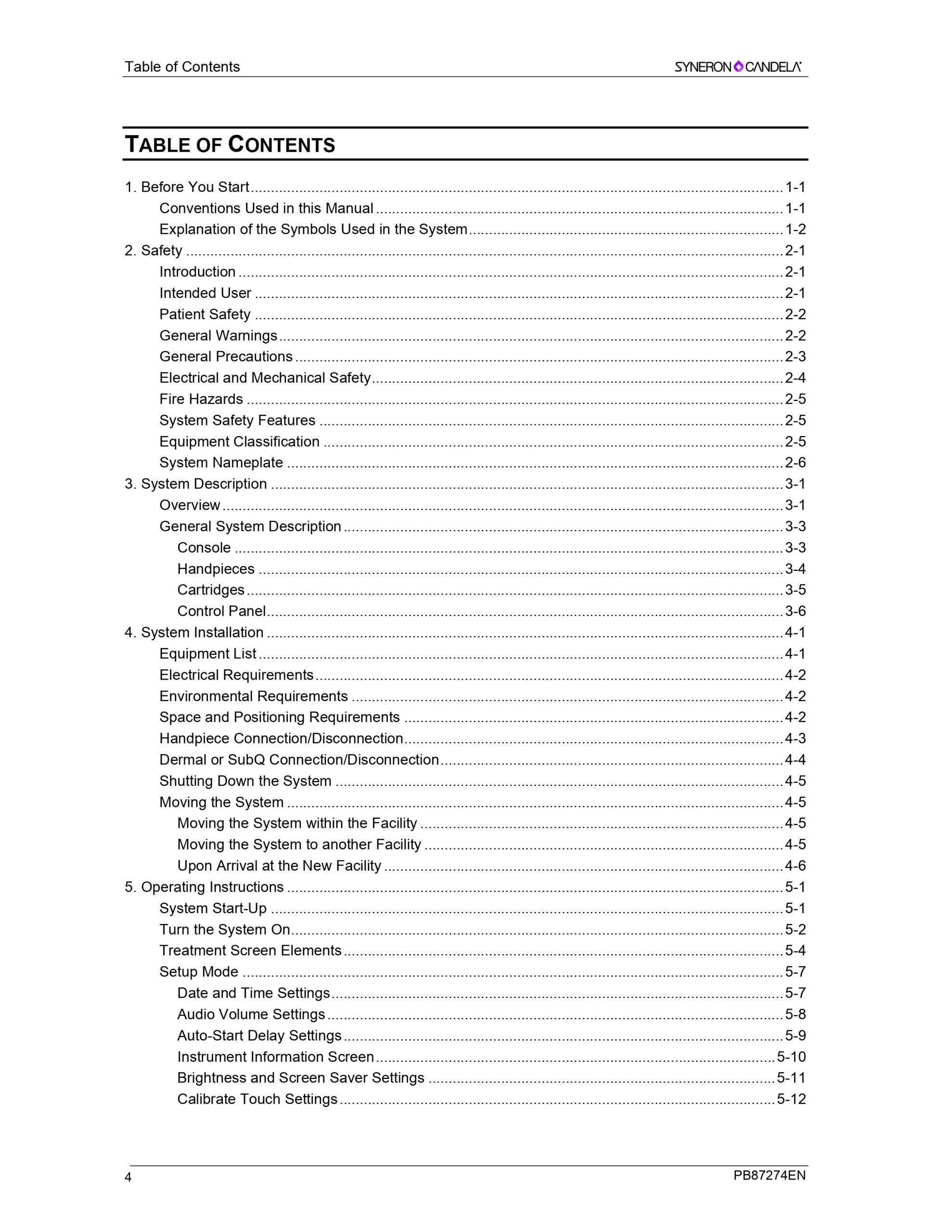 Syneron Candela Profound User Manual & Quick Reference Guide - PDF Download - Image 3