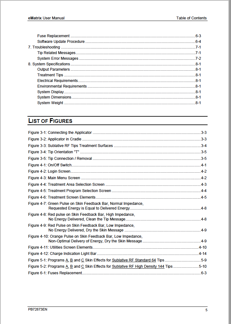 Syneron eMatrix, Sublative Handpiece, & Sublime Handpiece User Manuals - PDF Download - Image 3