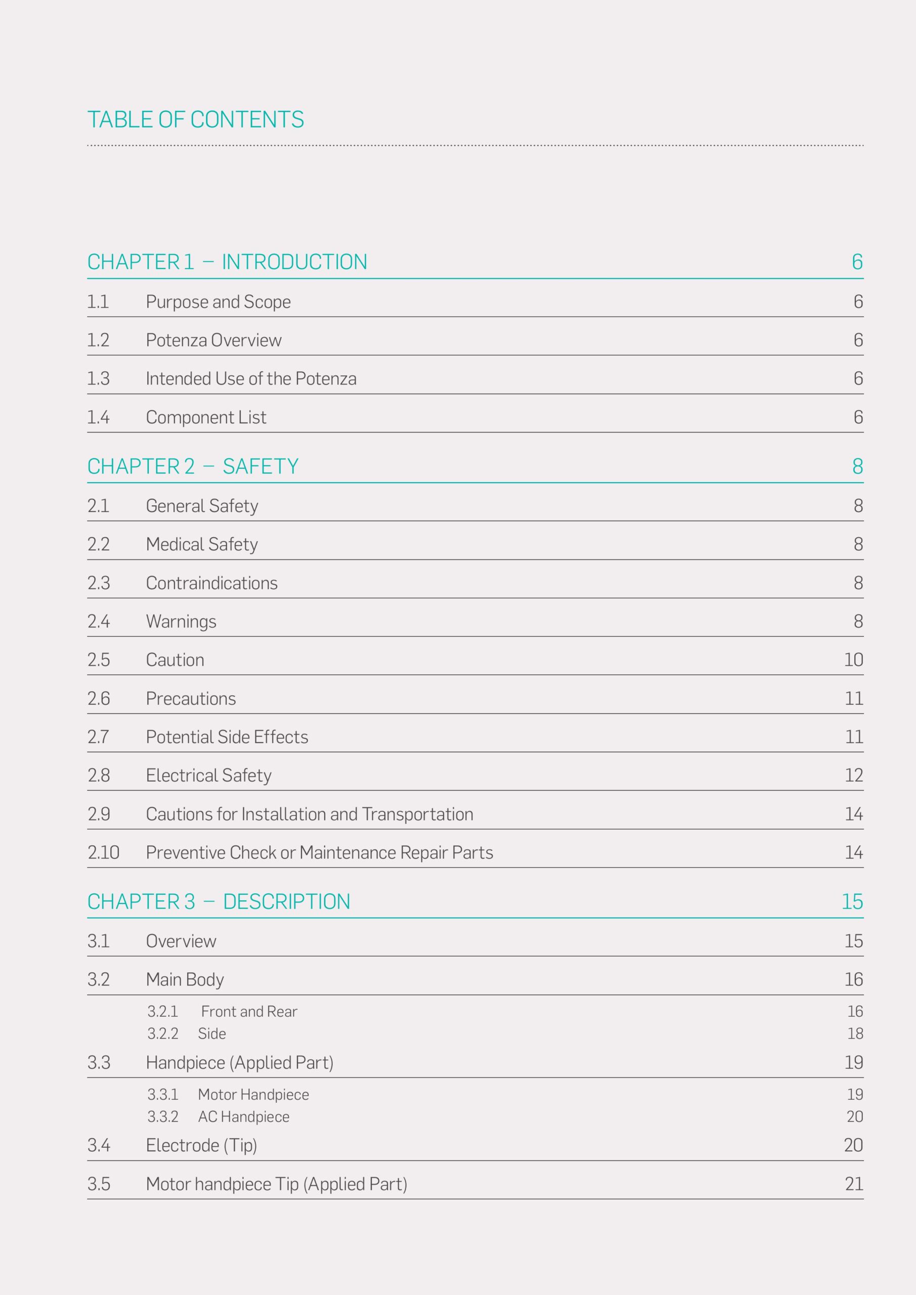 Cynosure Potenza User Manual - PDF Download - Image 2