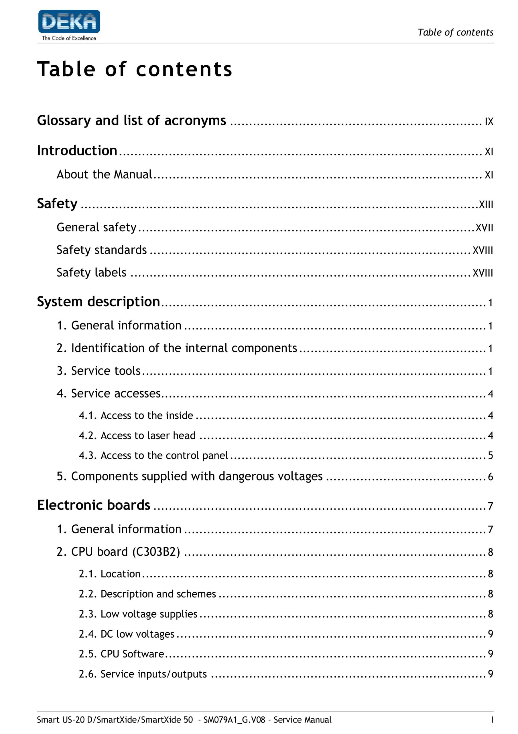 Deka Smartxide - Smart US-20 D, Smartxide, Smartxide 50 Co2 Service Manual - PDF Download - Image 2