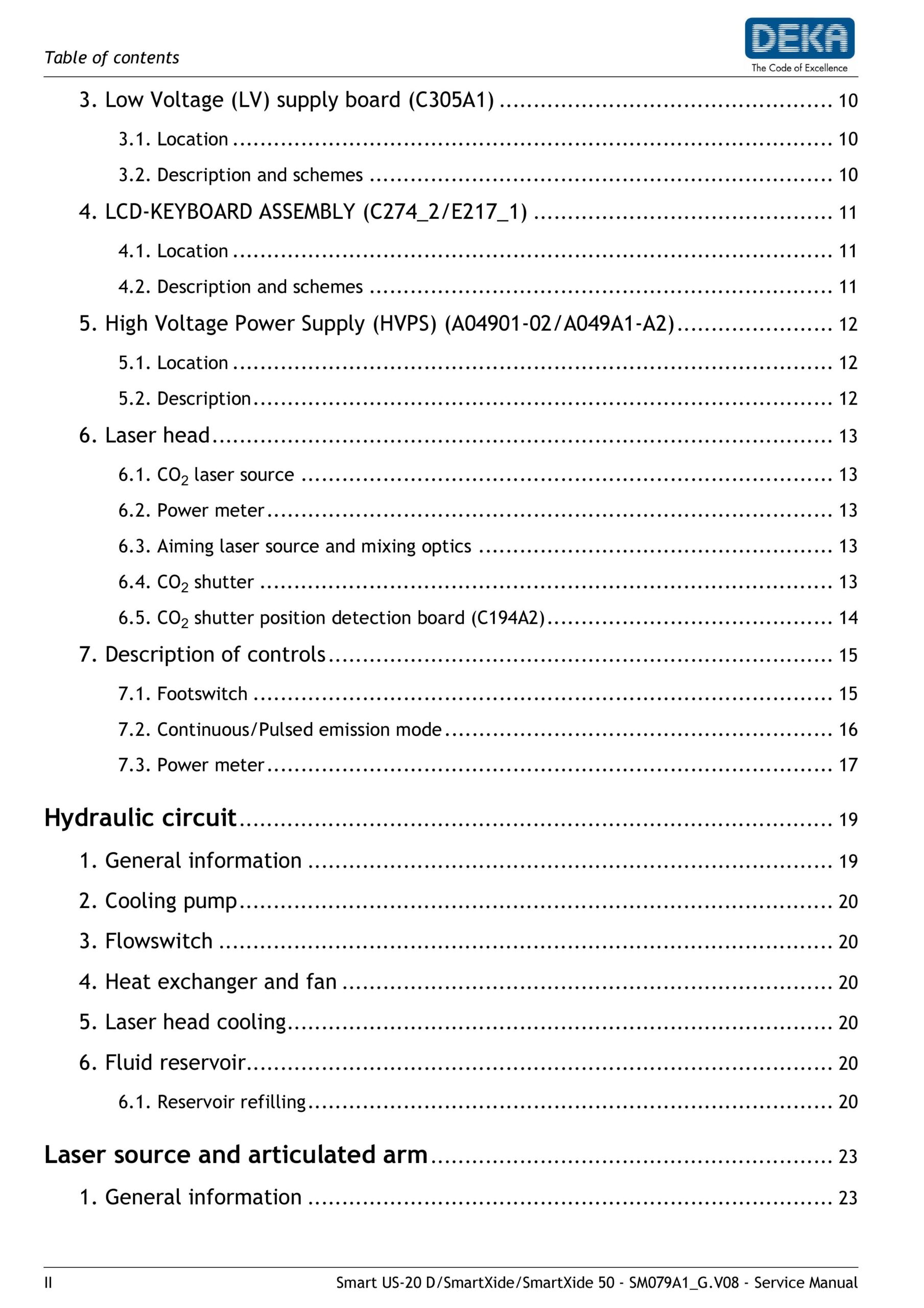Deka Smartxide - Smart US-20 D, Smartxide, Smartxide 50 Co2 Service Manual - PDF Download - Image 3