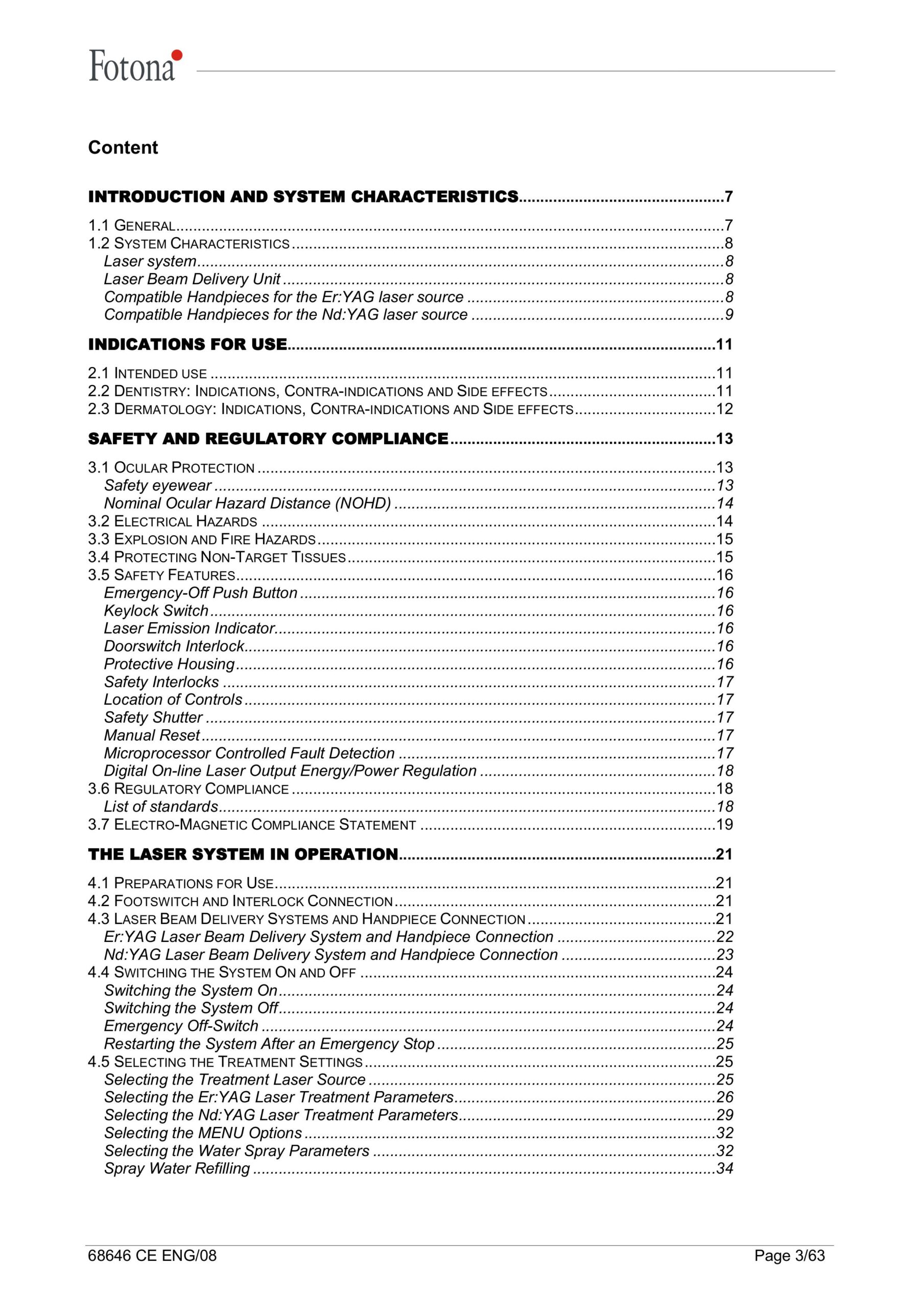 Fotona Fidelis Er II, Fidelis Nd II, Fidelis Plus II User Manual - PDF Download - Image 2