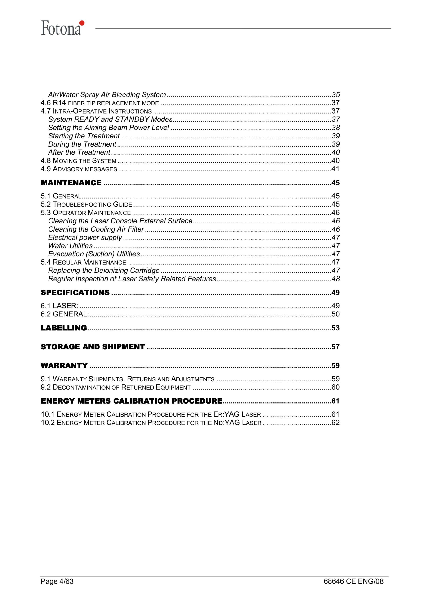 Fotona Fidelis Er II, Fidelis Nd II, Fidelis Plus II User Manual - PDF Download - Image 3