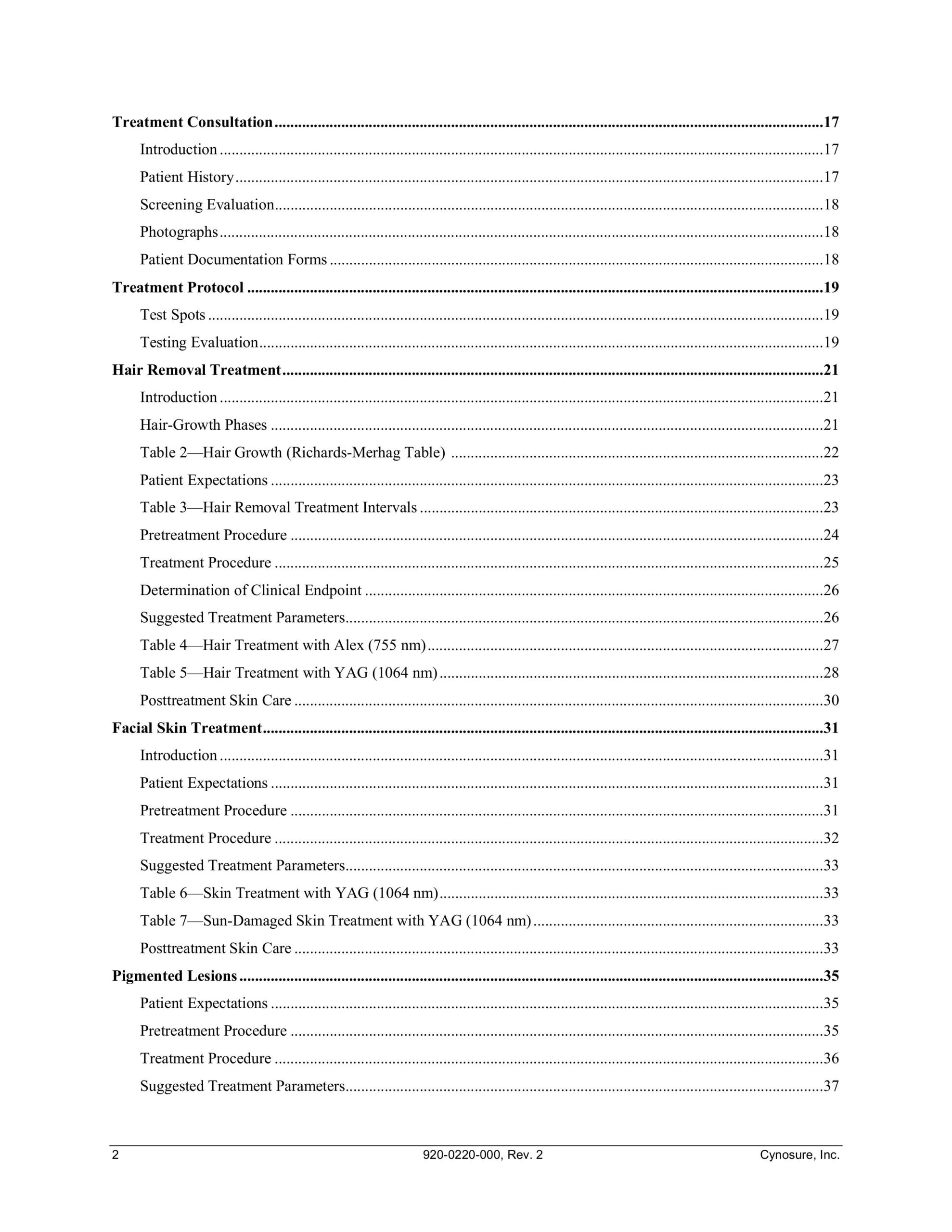 Cynosure Apogee Elite, Apogee 5500, Acclaim 7000 User Manual, Clinical Reference & Technical Guide - PDF Download - Image 3