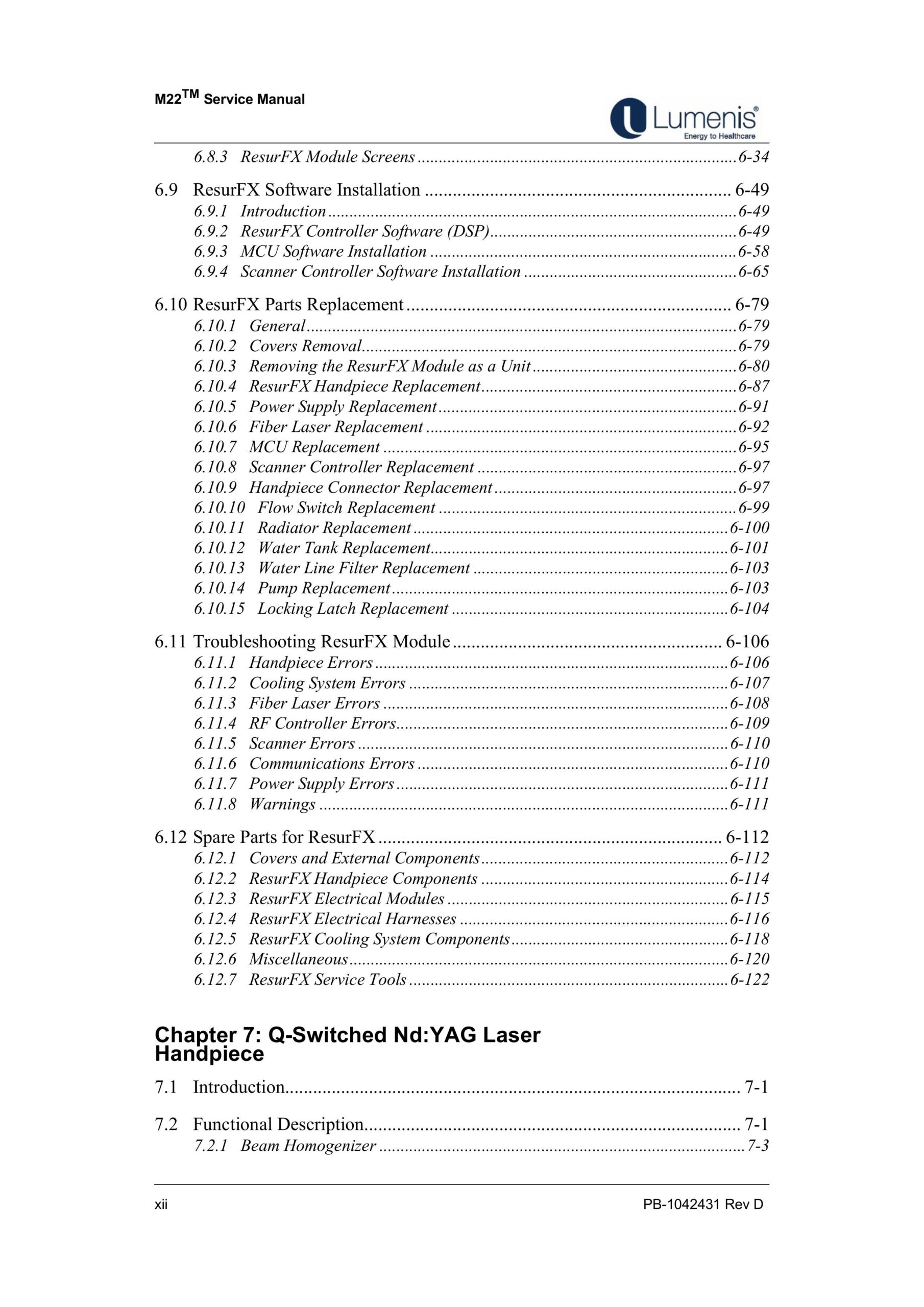 Lumenis M22 Service Manual - PDF Download - Image 7