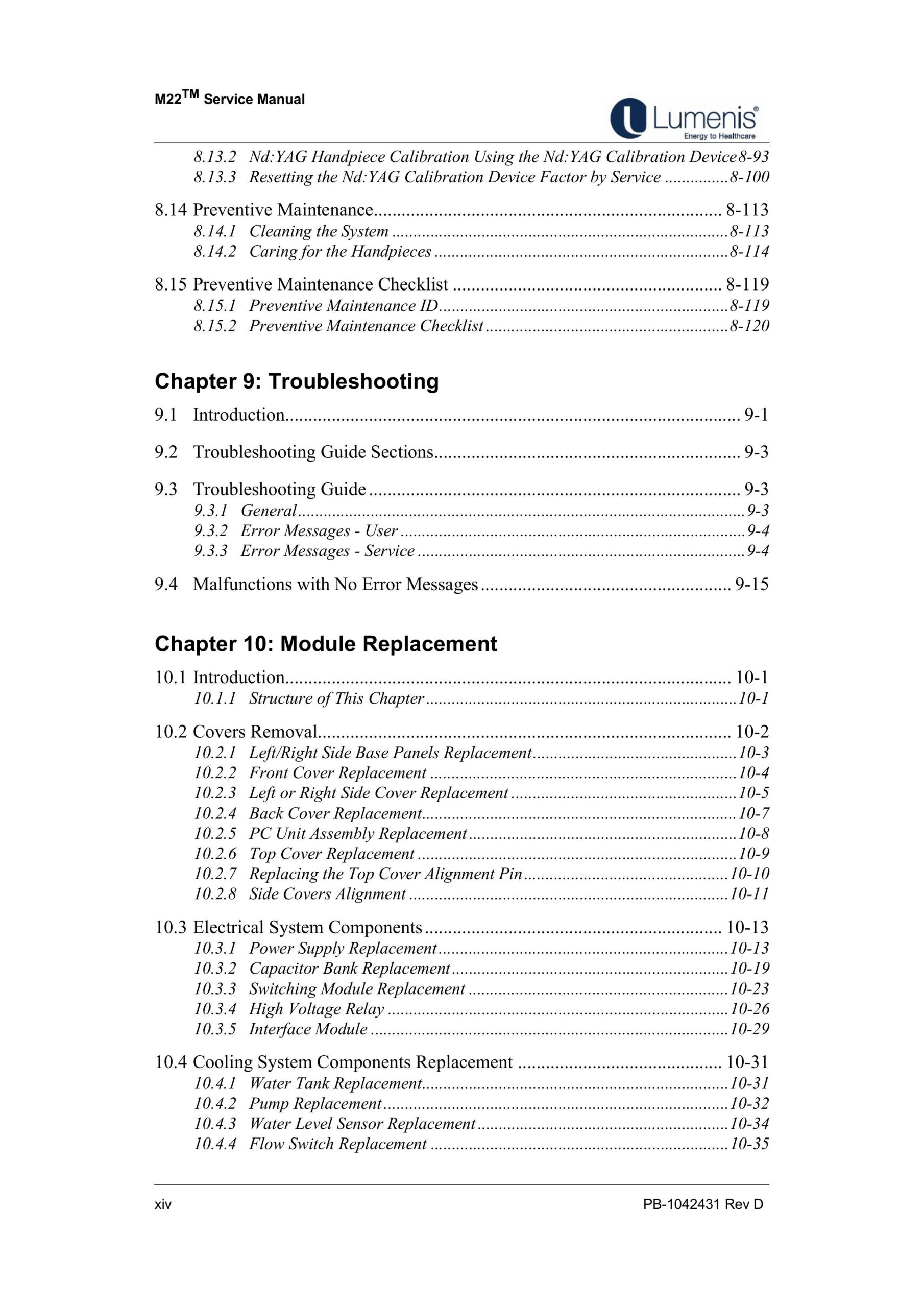 Lumenis M22 Service Manual - PDF Download - Image 9