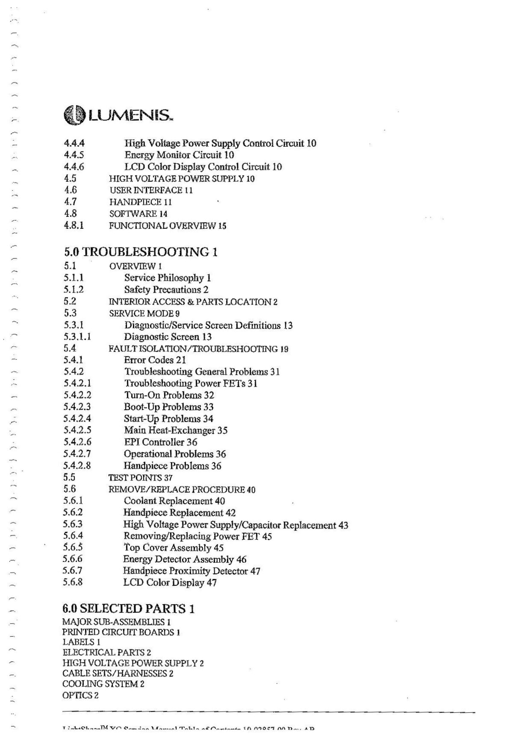 Lumenis Lightsheer XC Service Manual - PDF Download - Image 3