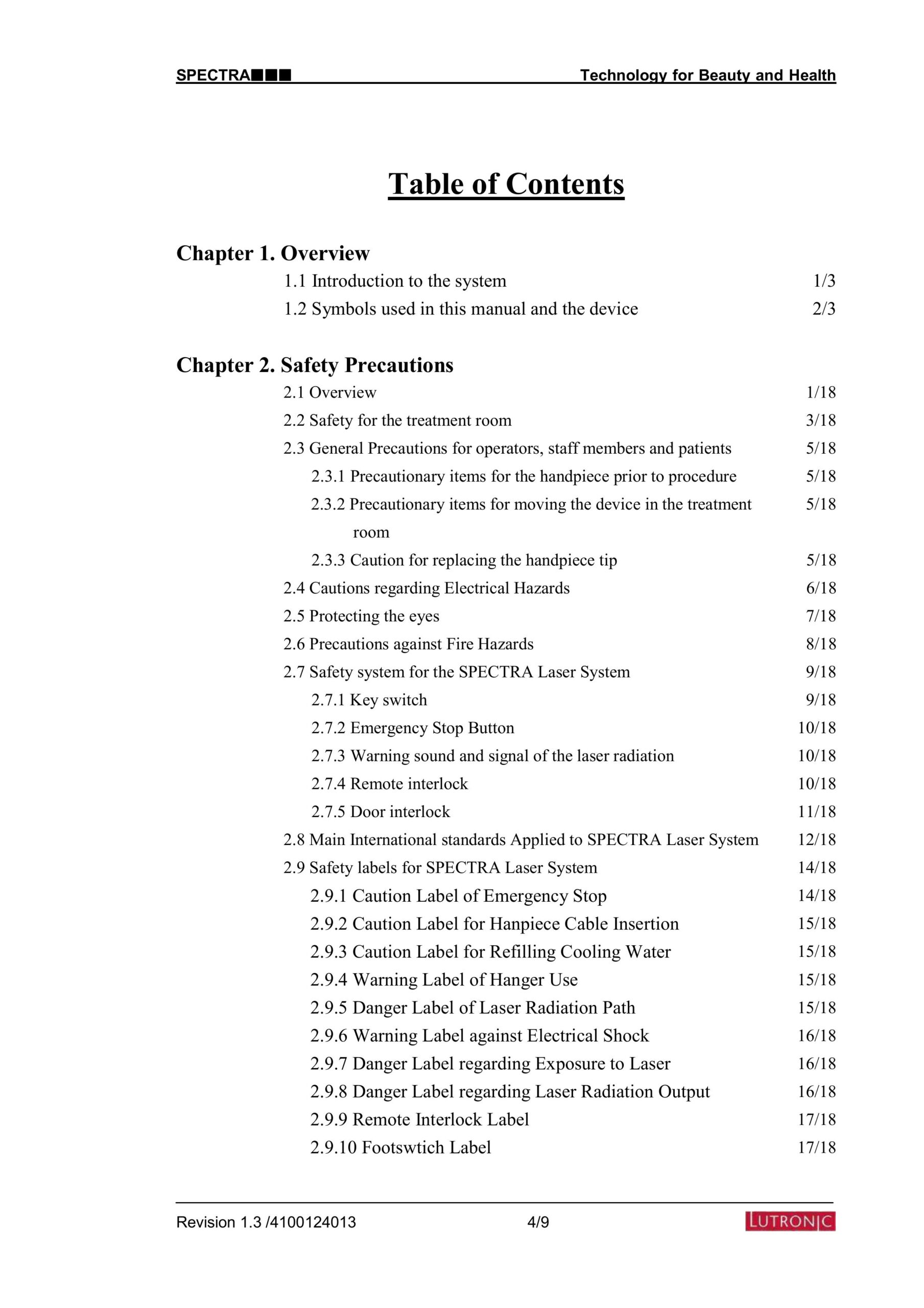 Lutronic Spectra User Manual - PDF Download - Image 2