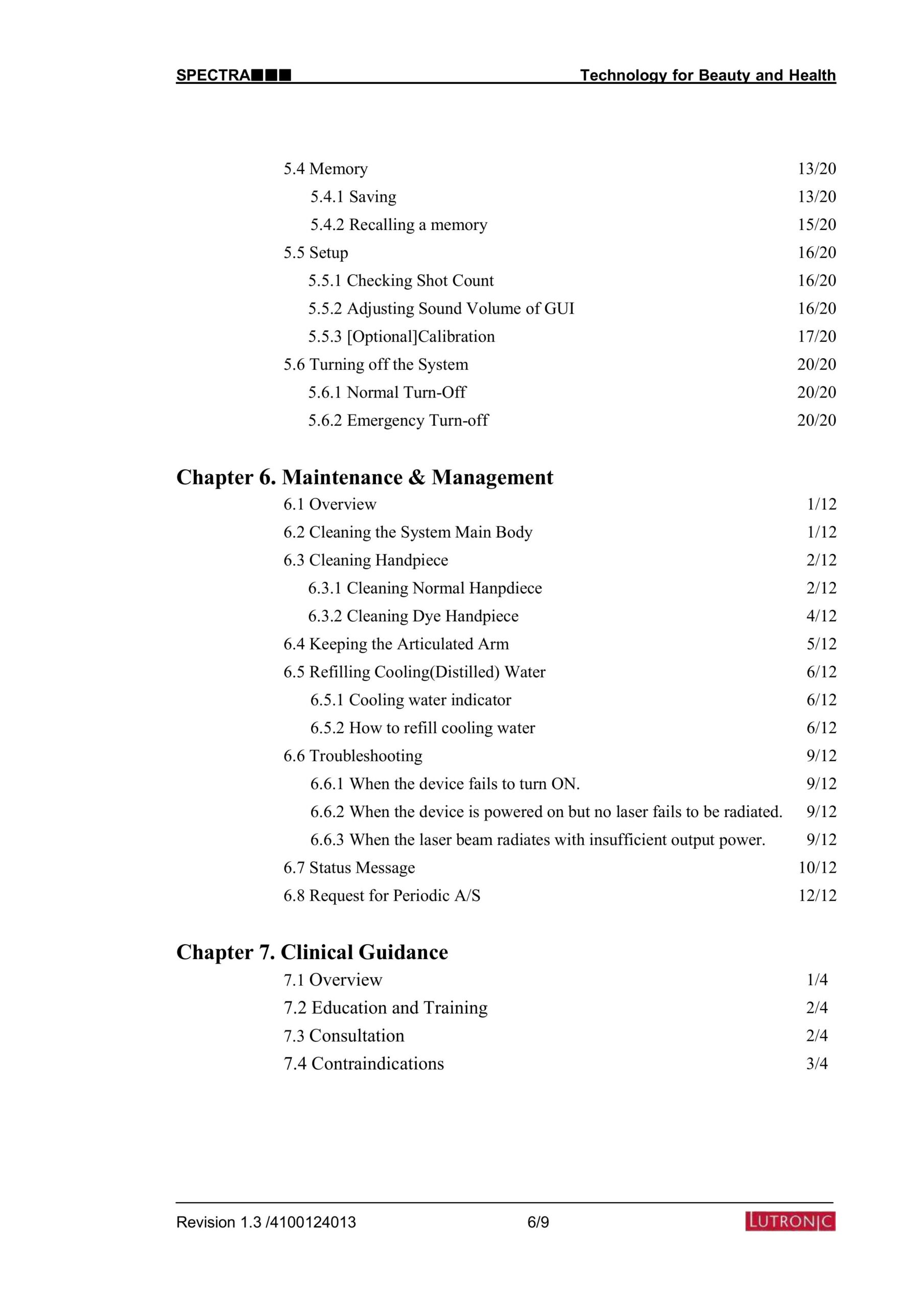 Lutronic Spectra User Manual - PDF Download - Image 4