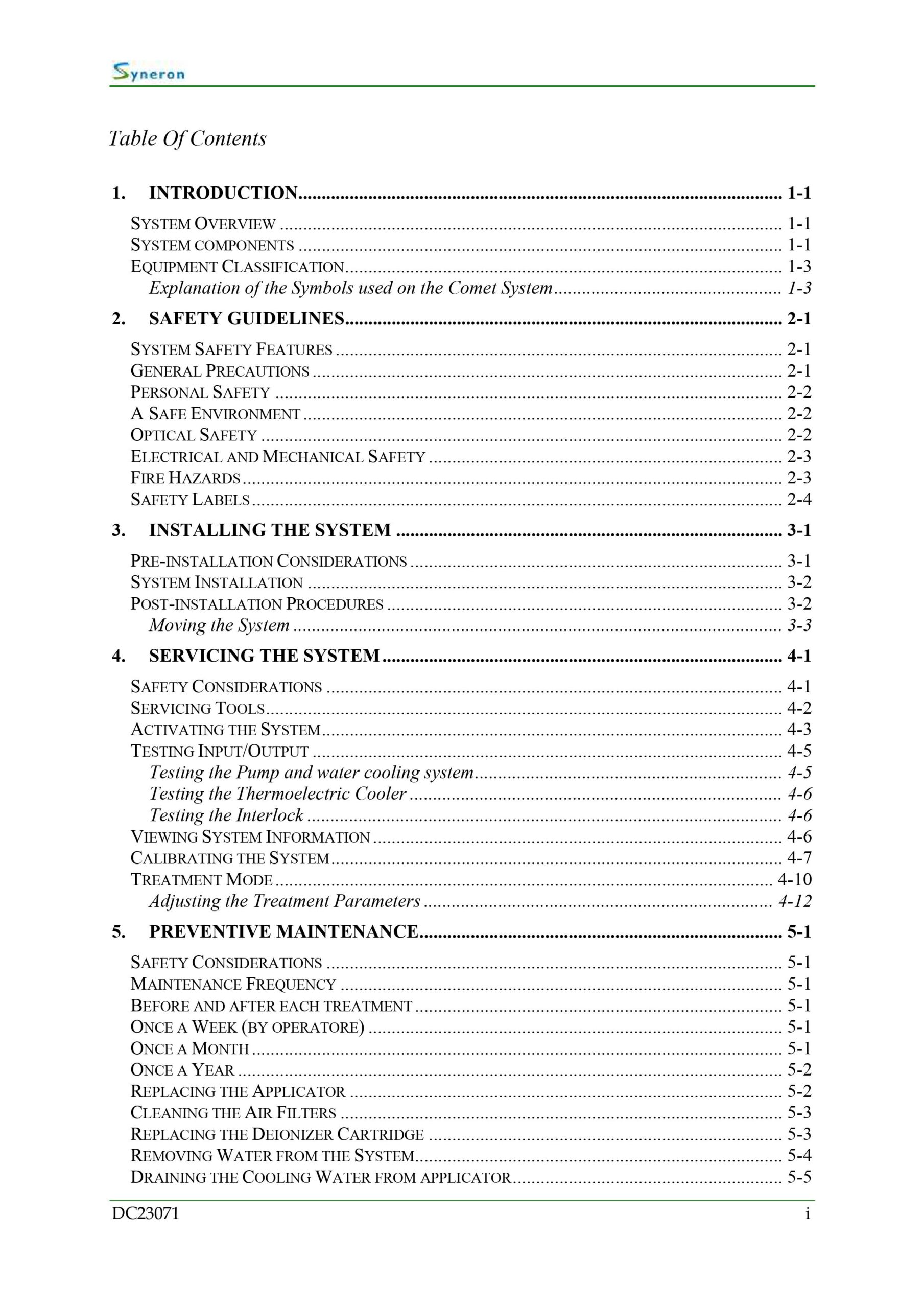 Syneron Comet Service Manual - PDF Download - Image 2