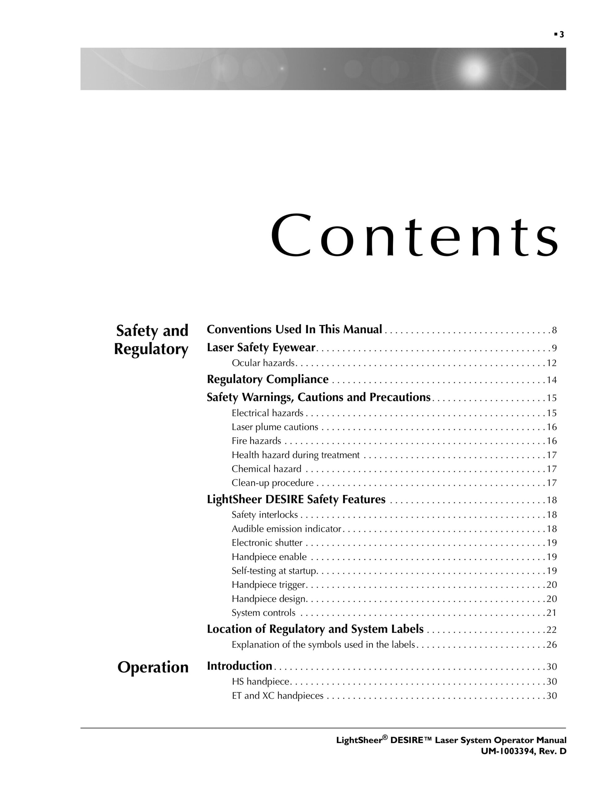 table of contents1