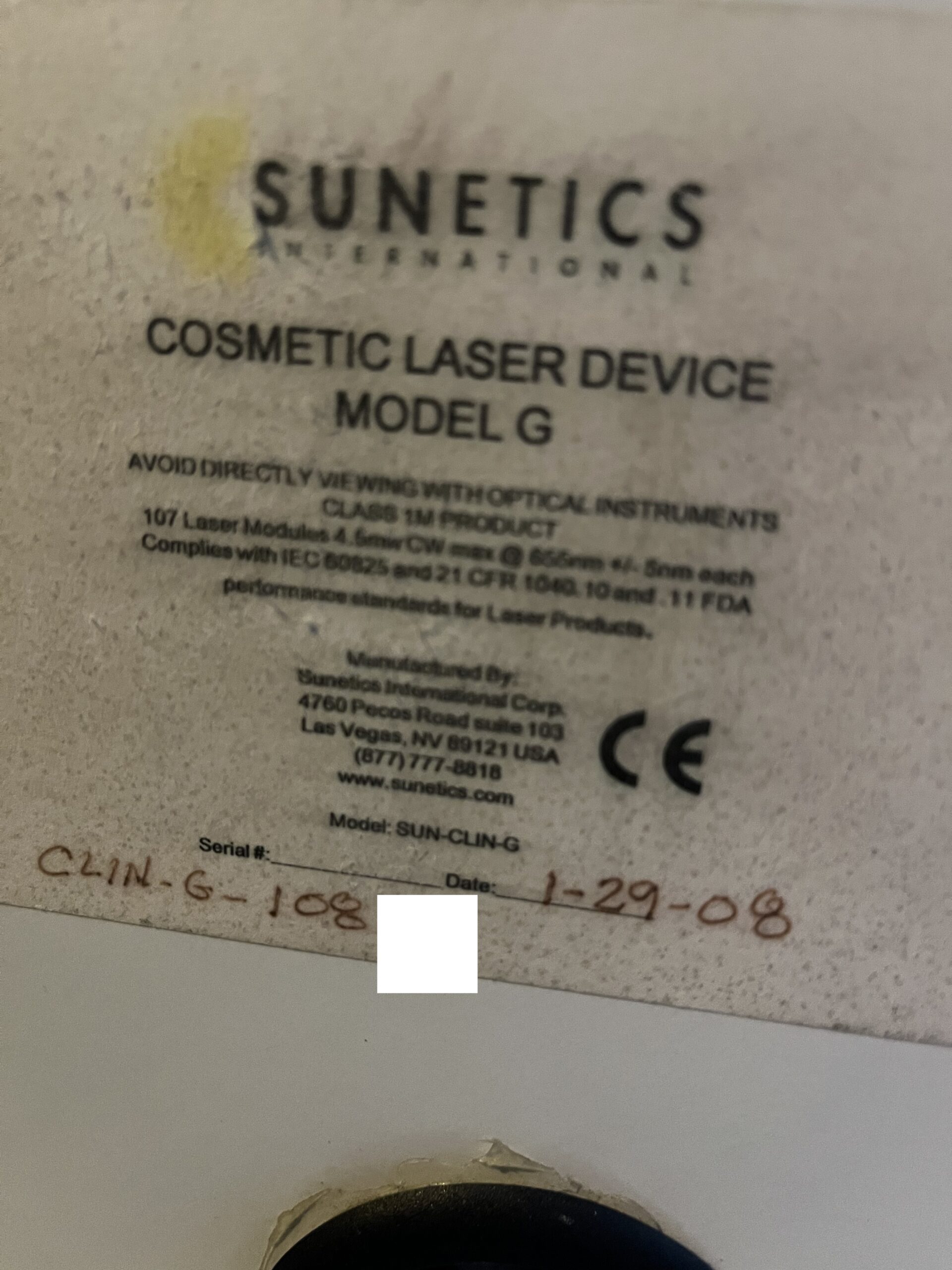 2008 Sunetics Model G Hair Restoration Diode Continuous Wave Red Light Laser - 426 Hours of Use - Free Shipping & Warranty (km/bro)x - Image 10