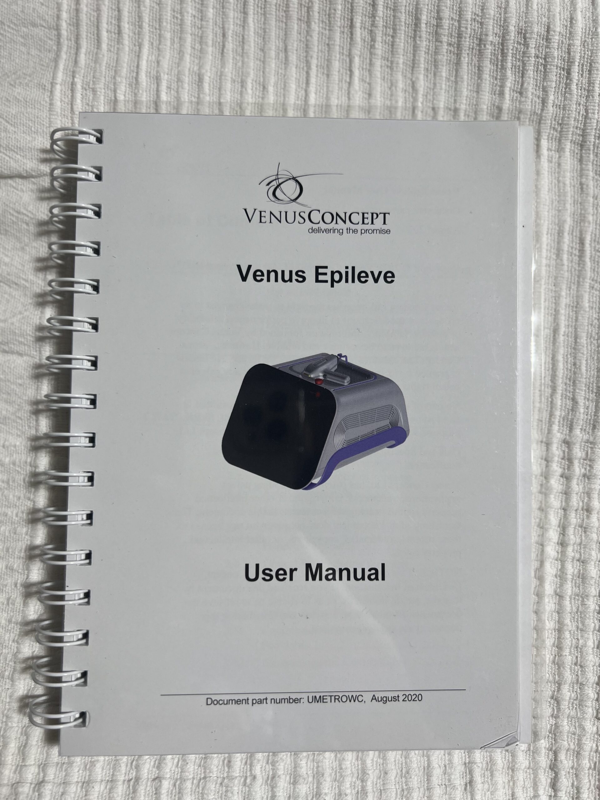 Venus Epileve user manual booklet cover