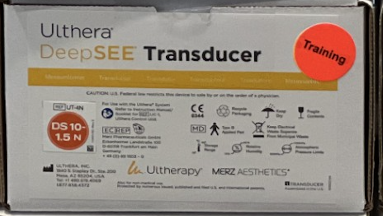 Ulthera Transducer - DS 10-1.5N DeepSee Orange Narrow – In-Box & Sealed, Expired 07/30/2024 – 2400/2400 Full Lines (km/con)s - Image 2