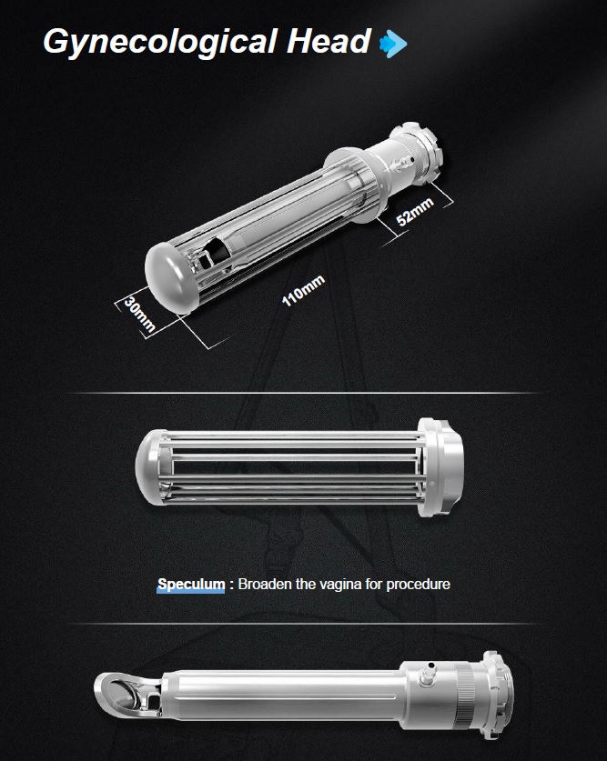 FRAKTA laser handpiece components display