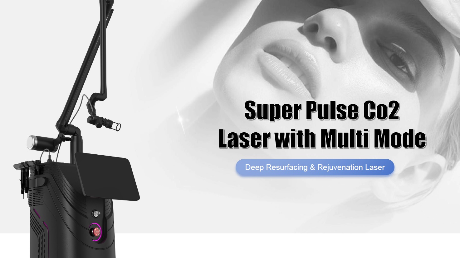 CO2 pulse laser with multiple modes graphic display