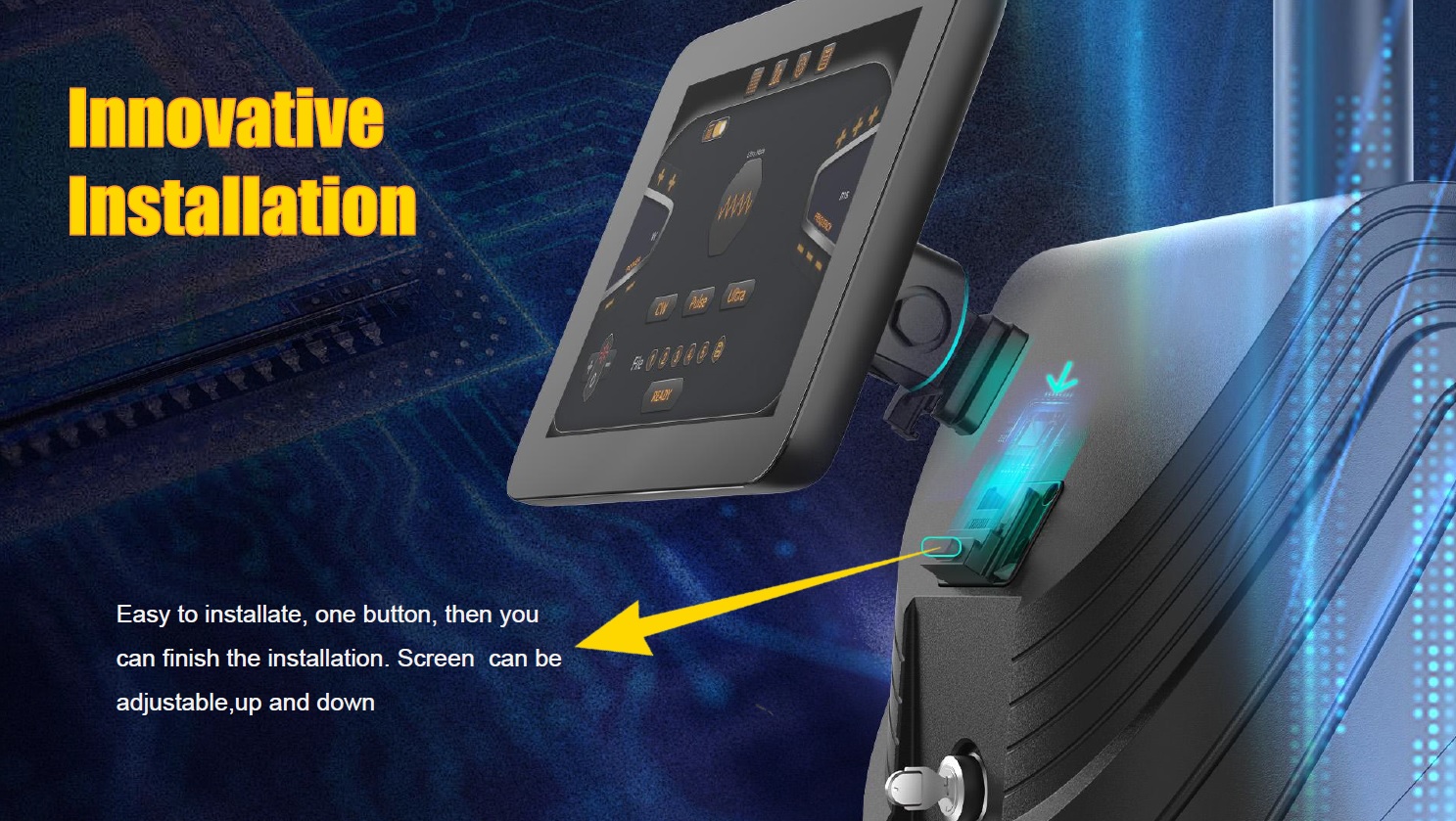 CO2 laser control screen interface panel