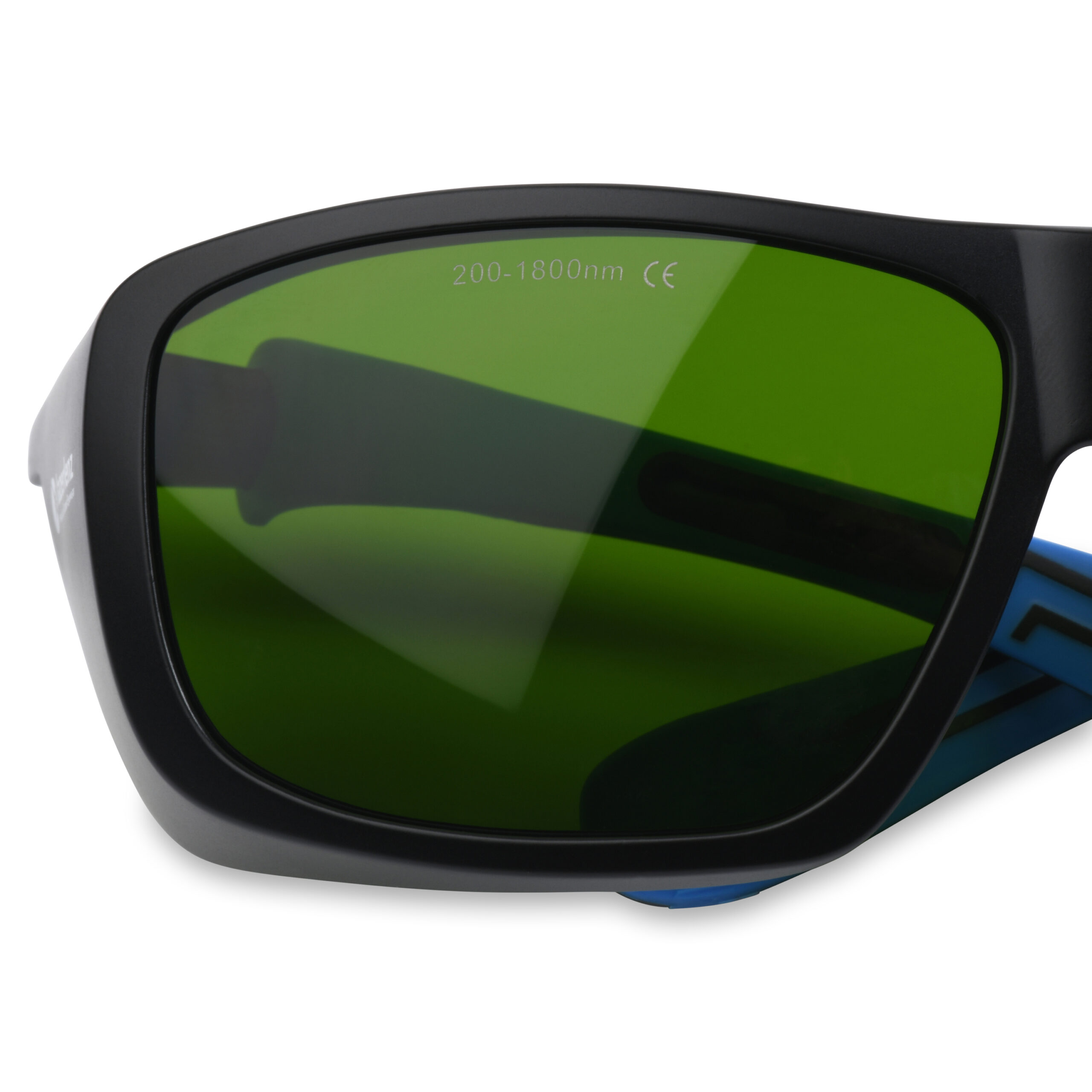 IPL laser safety goggles green lens close-up detail