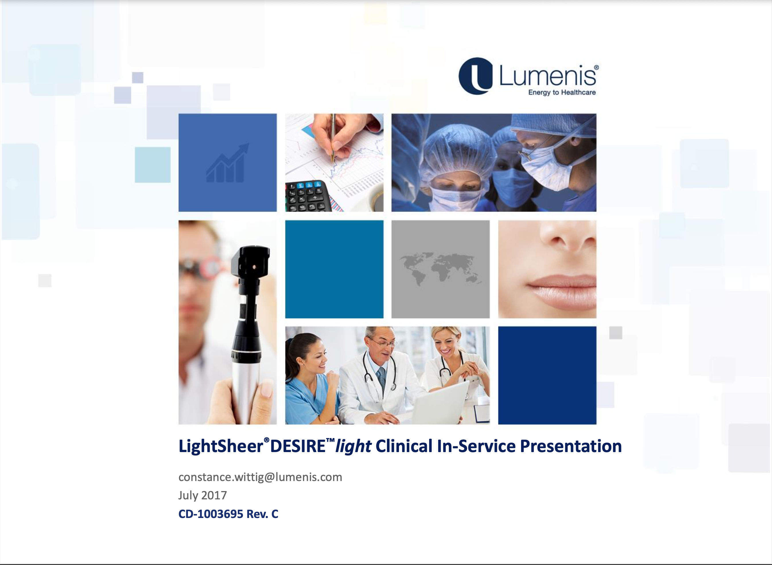 Lumenis LightSheer Desire User Manual