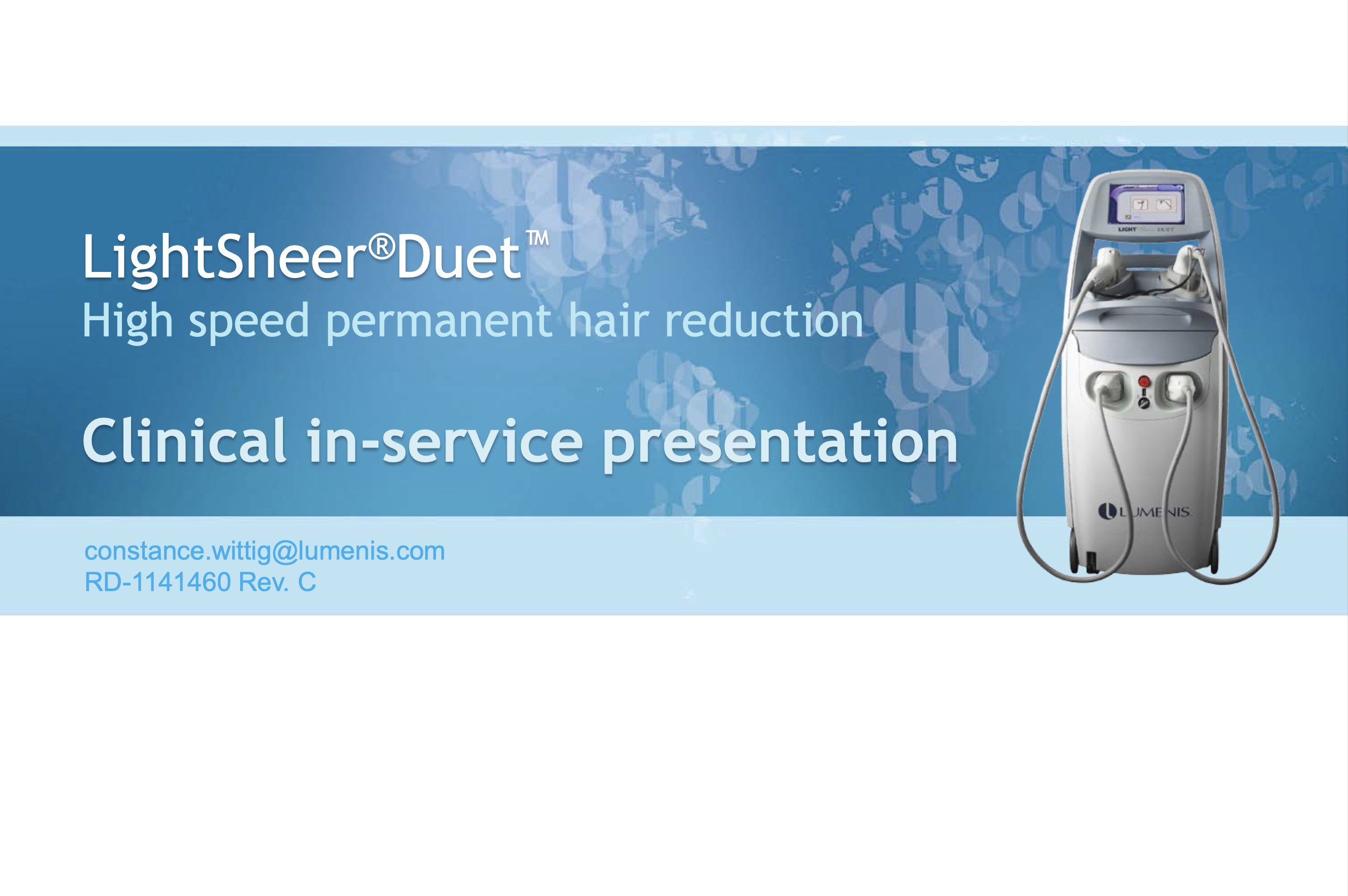 Lumenis Lightsheer Duet Clinical In-Service Training Manual - PDF Download - Image 2