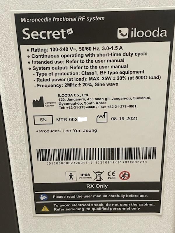 2021 Ilooda Secret RF 2.0 Microneedling Radio Frequency with 25-Pin Handpiece - NO RECERTIFICATION REQUIRED for TIP PURCHASING - CONSUMABLE SUPPORT INCLUDED - Free Shipping & Warranty (km/nin)x - Image 12