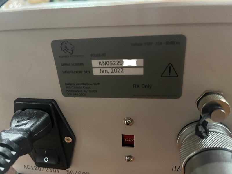 2022 Rohrer Aesthetics Pixel8-RF PRO - UPGRADED PRO VERSION w/ 4 MHz - with Microneedling Radio Frequency Skin Tightening & Skin Smoothing - INCLUDES 10 NEW PIXEL8 TIPS and ONGOING CONSUMABLE SUPPORT - Cart Not Included - Free Shipping & Warranty (jp/vw)s - Image 8