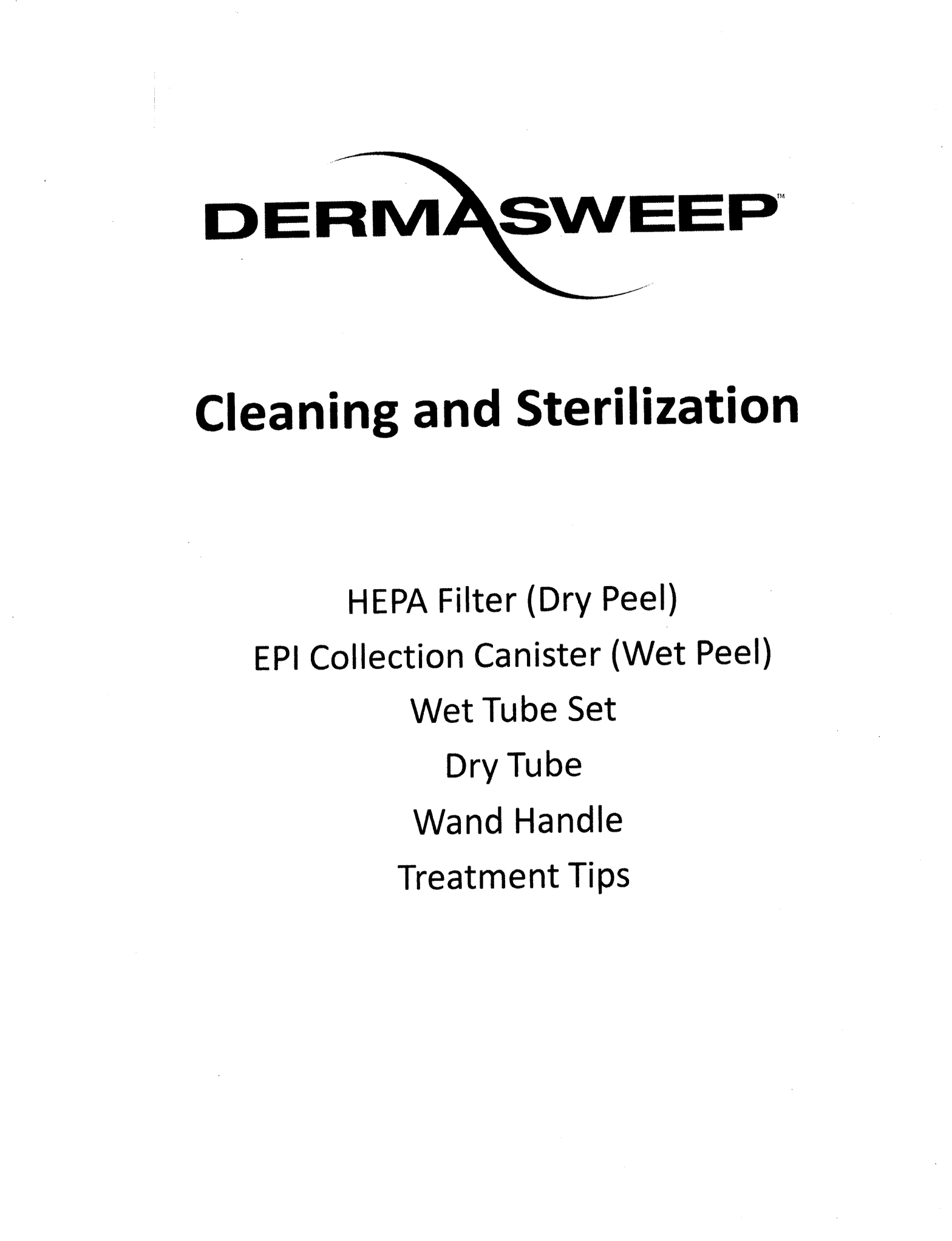 DermaSweep DS 6000 Instruction Manual, Cleaning & Sterilization & Clinical In-Service Training – PDF Download - Image 4