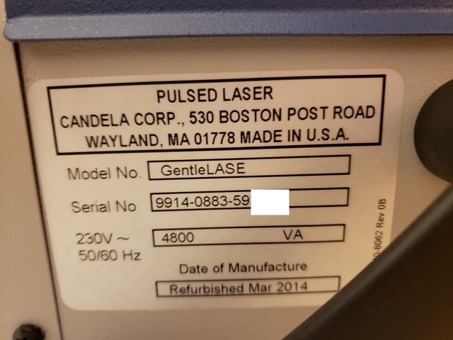 2014 Candela Gentlelase Mini MGL For Sale + Warranty - Image 10