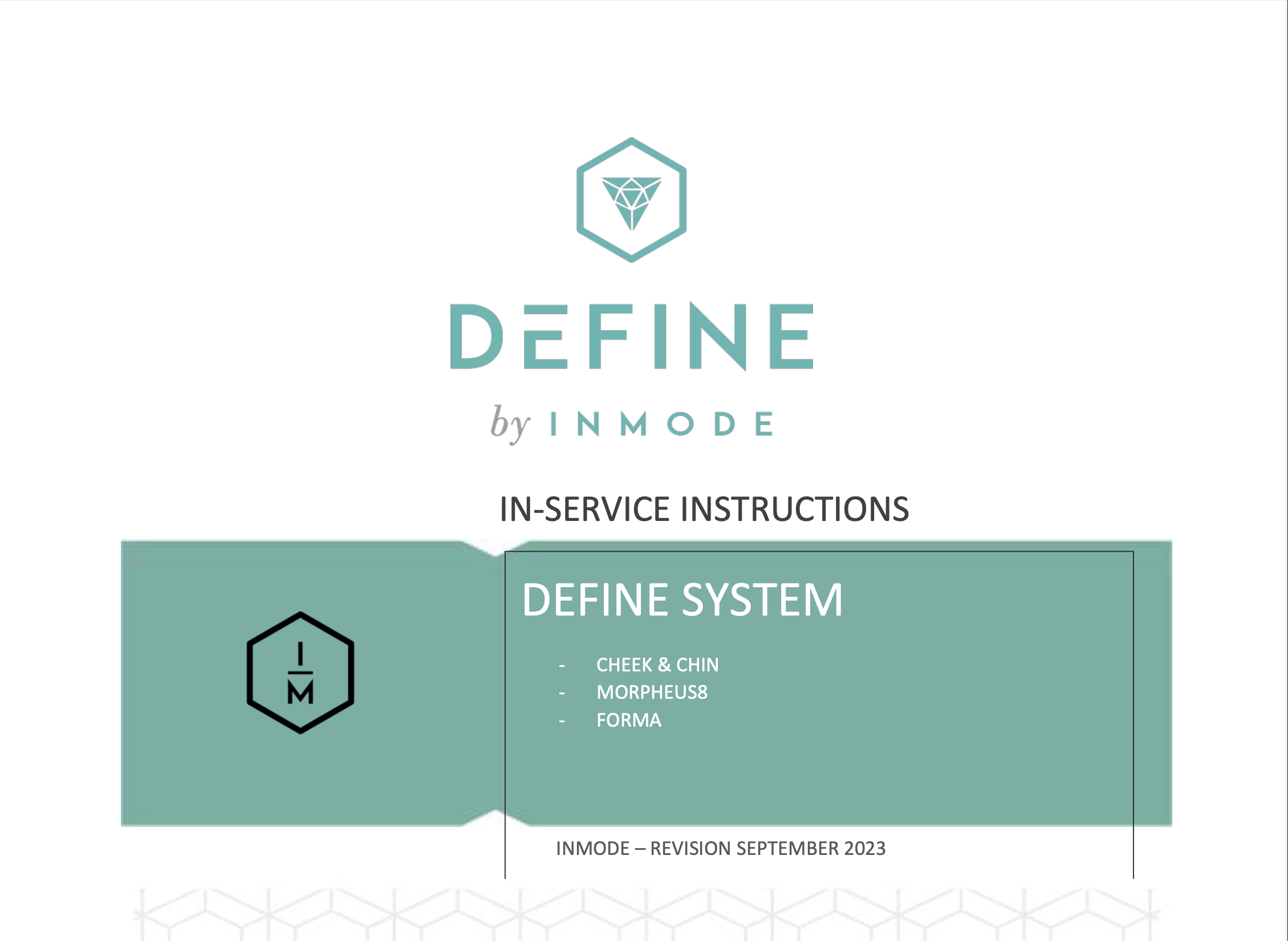 InMode Define User Manual